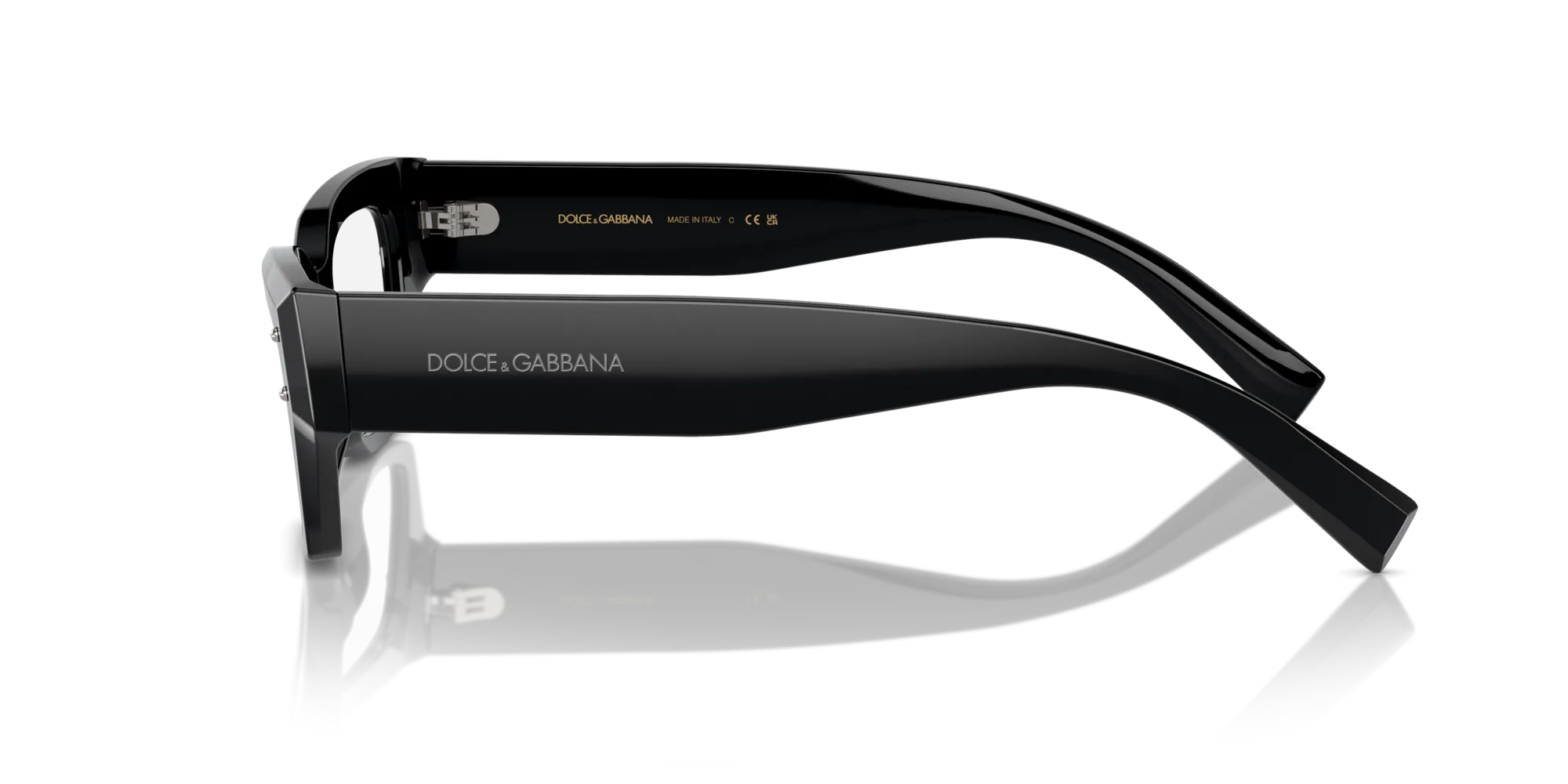 Dolce & Gabbana DG3387 501 Montature da vista Acetato Nero Trasparente Squadrata Normale - immagine 4