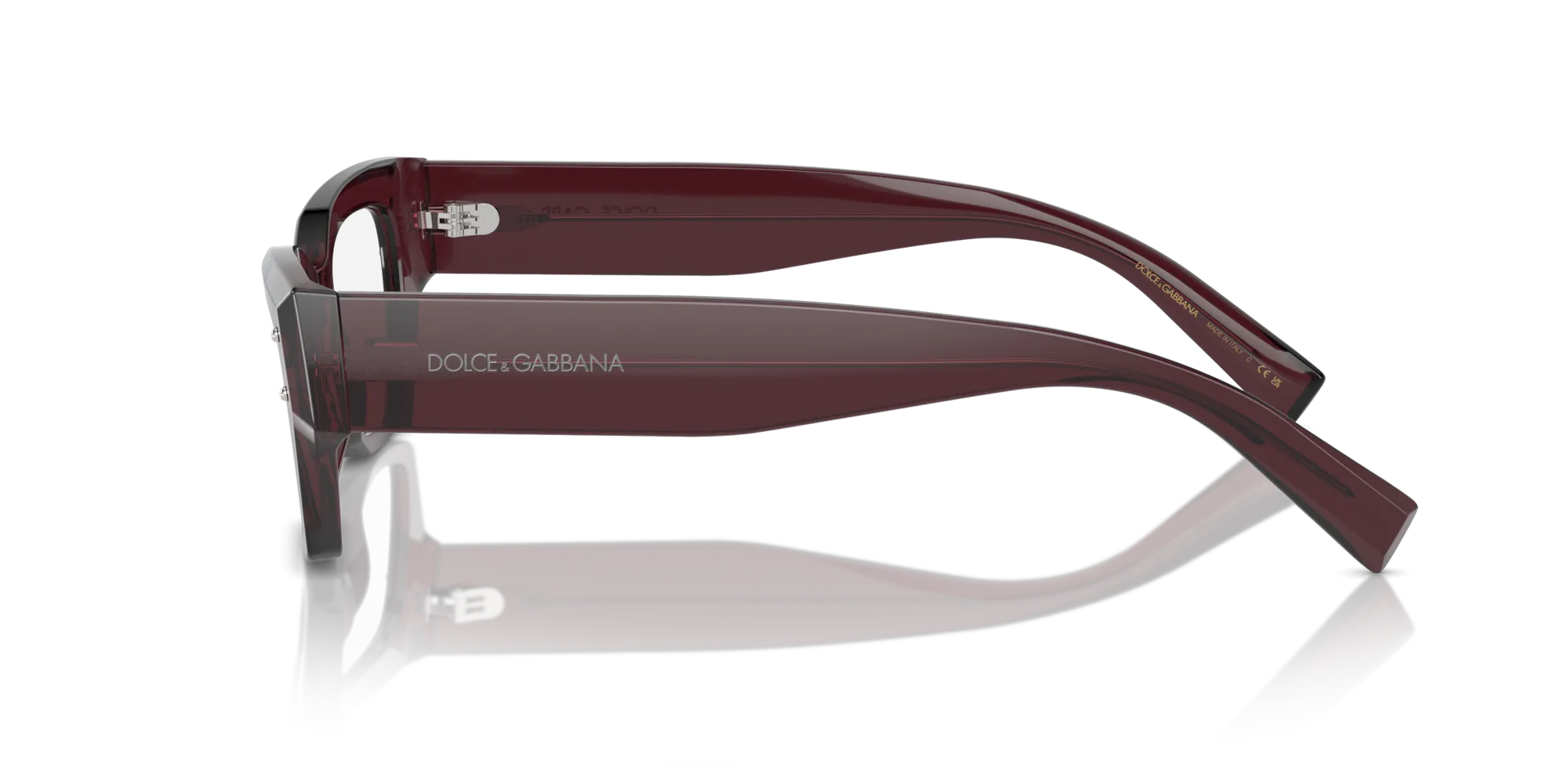 Dolce & Gabbana DG3387 3045 Montature da vista Acetato Viola Trasparente Squadrata Normale - immagine 4