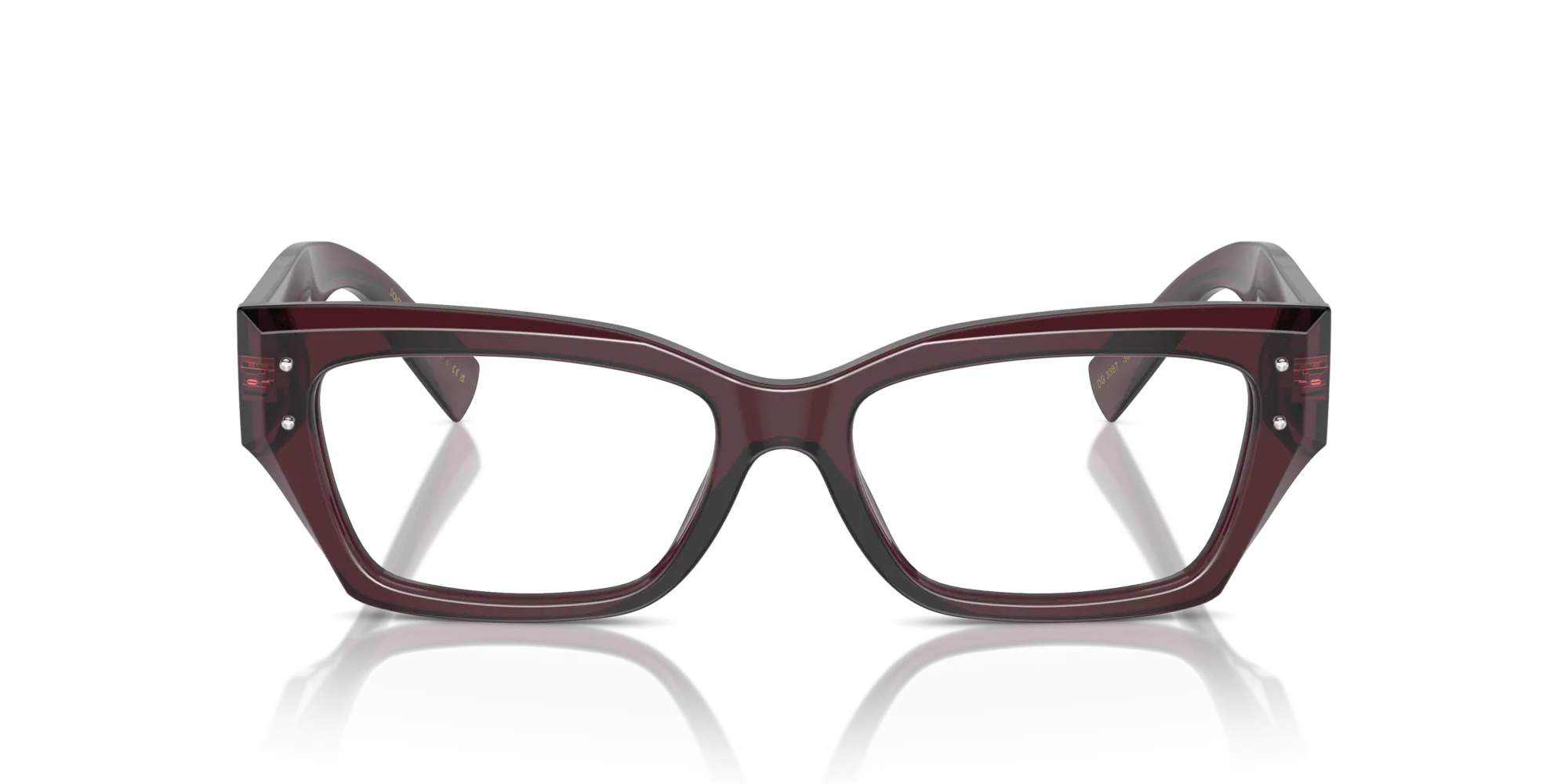 Dolce & Gabbana DG3387 3045 Montature da vista Acetato Viola Squadrata Normale - immagine 3