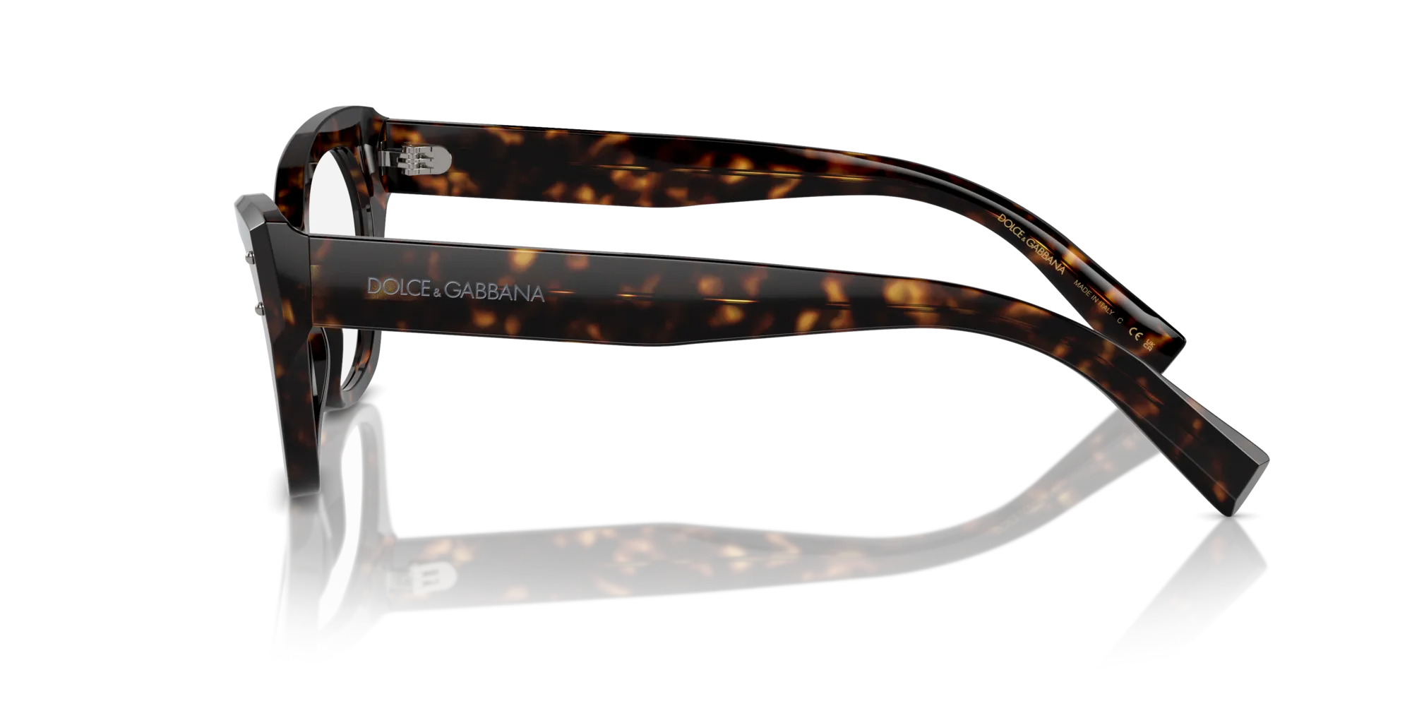 Dolce & Gabbana DG3385 502 Montature da vista Acetato Tartaruga Trasparente Cat Eye Normale - immagine 4