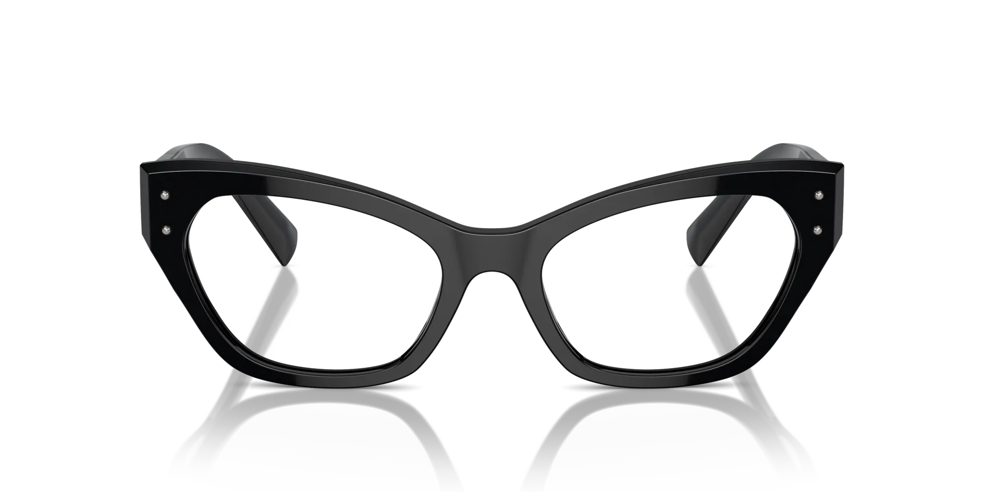Dolce & Gabbana DG3385 501 Montature da vista Acetato Nero Trasparente Cat Eye Normale - immagine 3