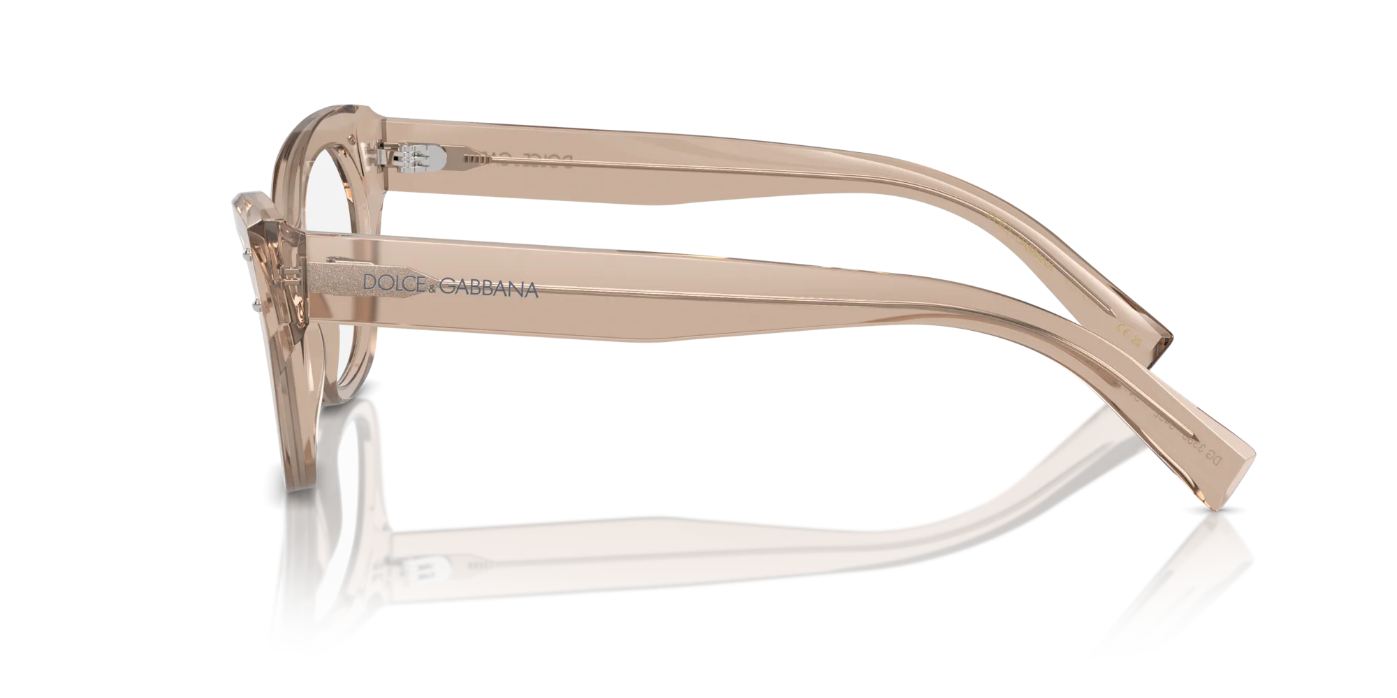 Dolce & Gabbana DG3385 3432 Montature da vista Acetato Marrone Trasparente Cat Eye Normale - immagine 4