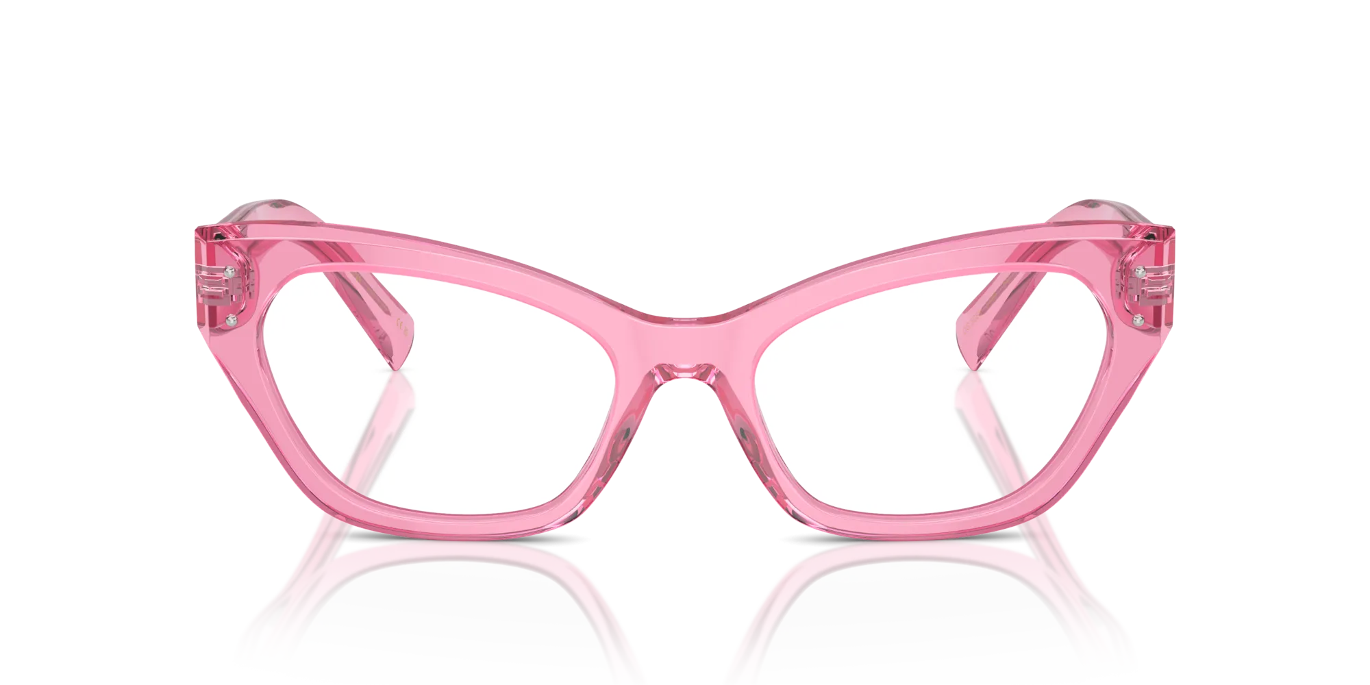 Dolce & Gabbana DG3385 3148 Montature da vista Acetato Rosa Trasparente Cat Eye Normale - immagine 3