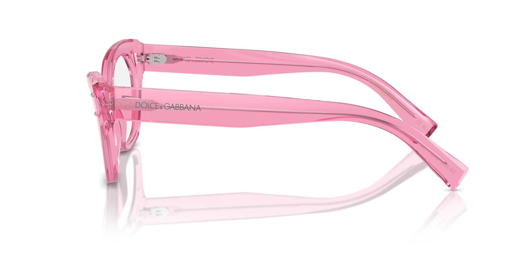 Dolce & Gabbana DG3385 3148 Montature da vista Acetato Rosa Trasparente Cat Eye Normale - immagine 4