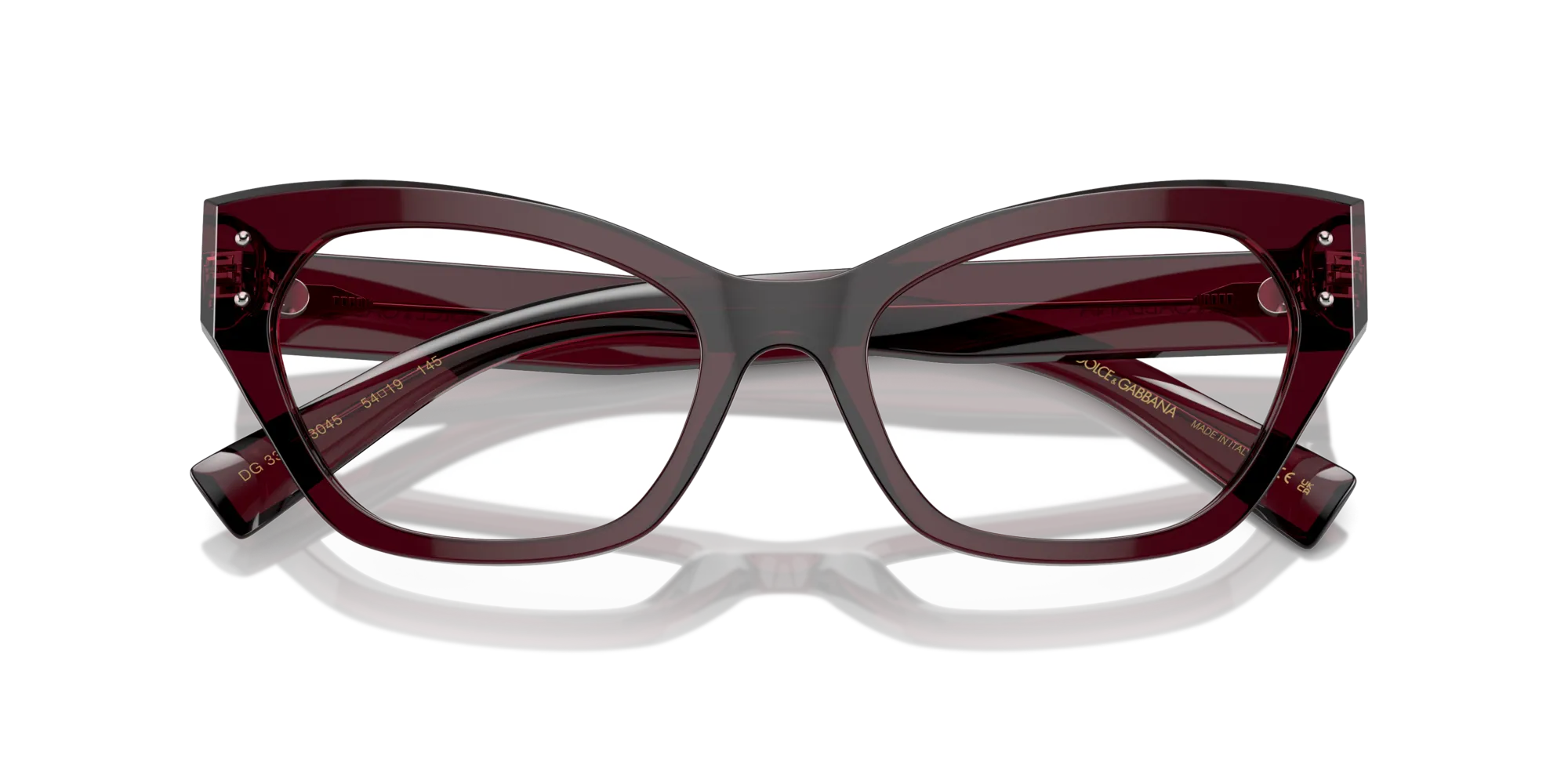 Dolce & Gabbana DG3385 3045 Montature da vista Acetato Viola Trasparente Cat Eye Normale - immagine 2