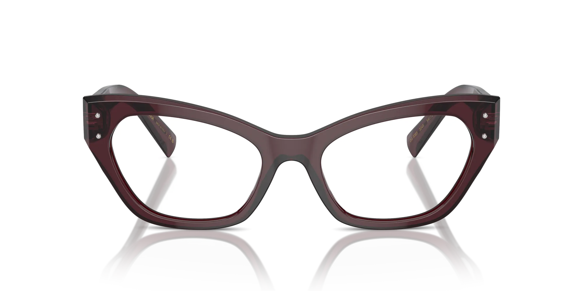 Dolce & Gabbana DG3385 3045 Montature da vista Acetato Viola Trasparente Cat Eye Normale - immagine 3
