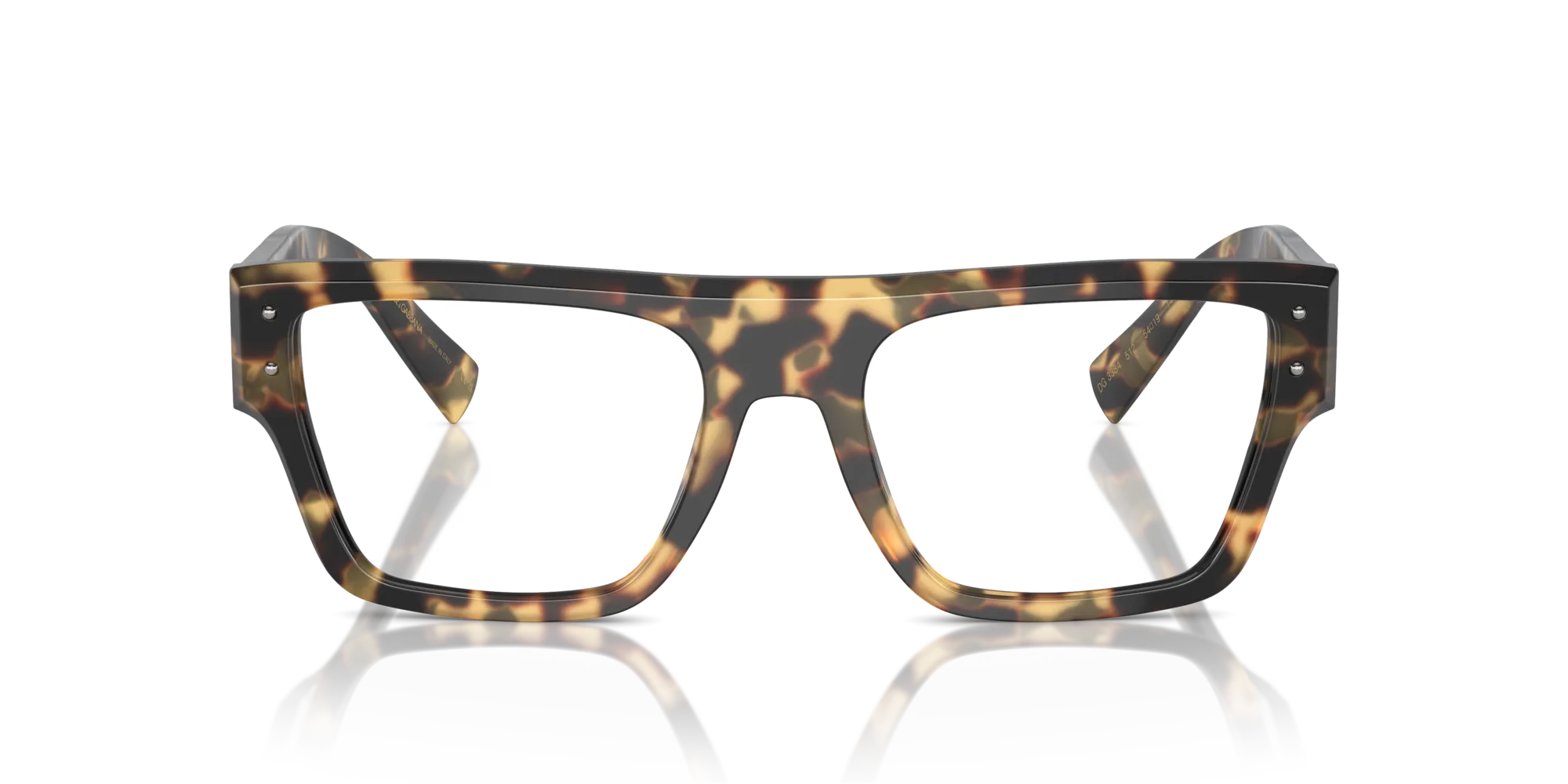 Dolce & Gabbana DG3384 512 Montature da vista Acetato Tartaruga Trasparente Squadrata Normale - immagine 3