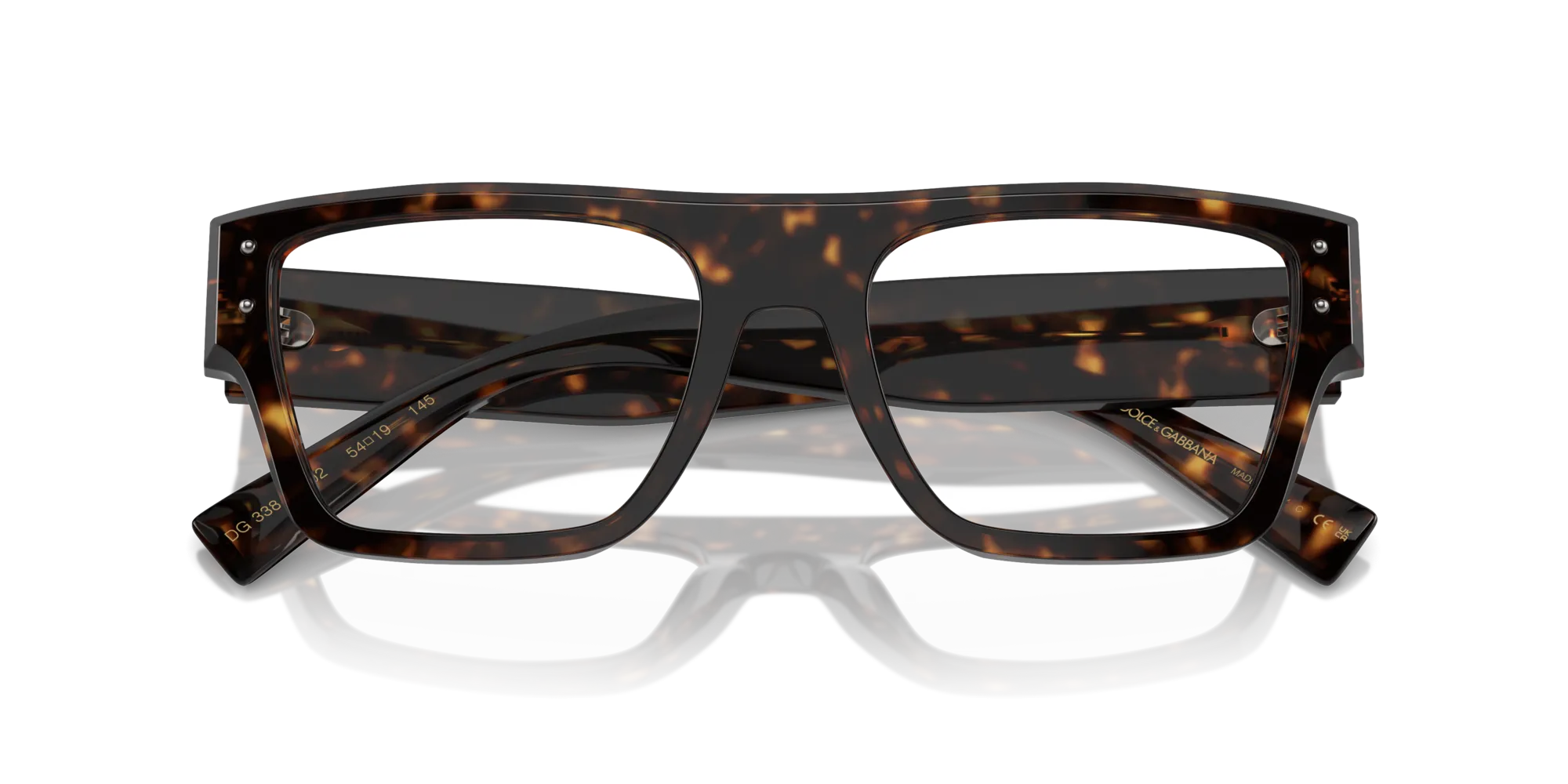 Dolce & Gabbana DG3384 502 Montature da vista Acetato Tartaruga Trasparente Squadrata Normale - immagine 2