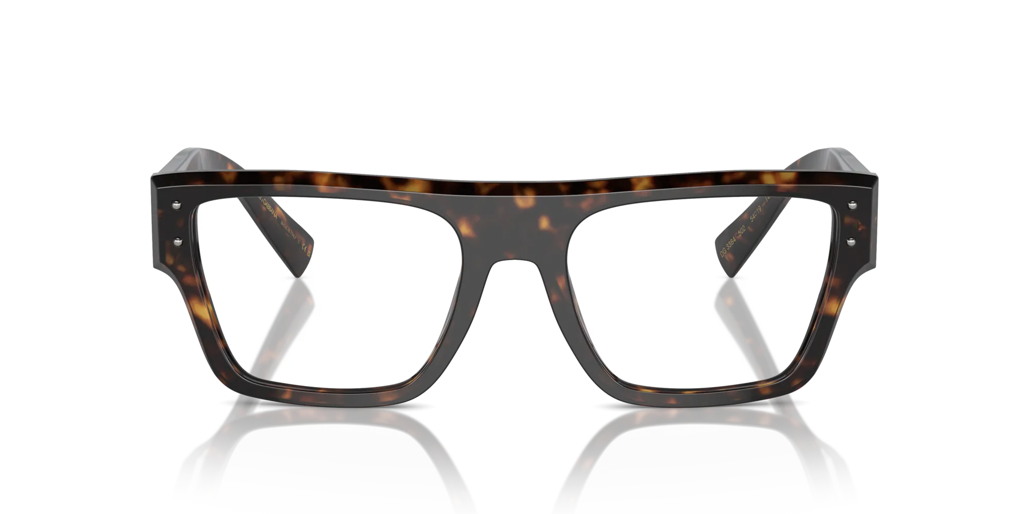 Dolce & Gabbana DG3384 502 Montature da vista Acetato Tartaruga Trasparente Squadrata Normale - immagine 3