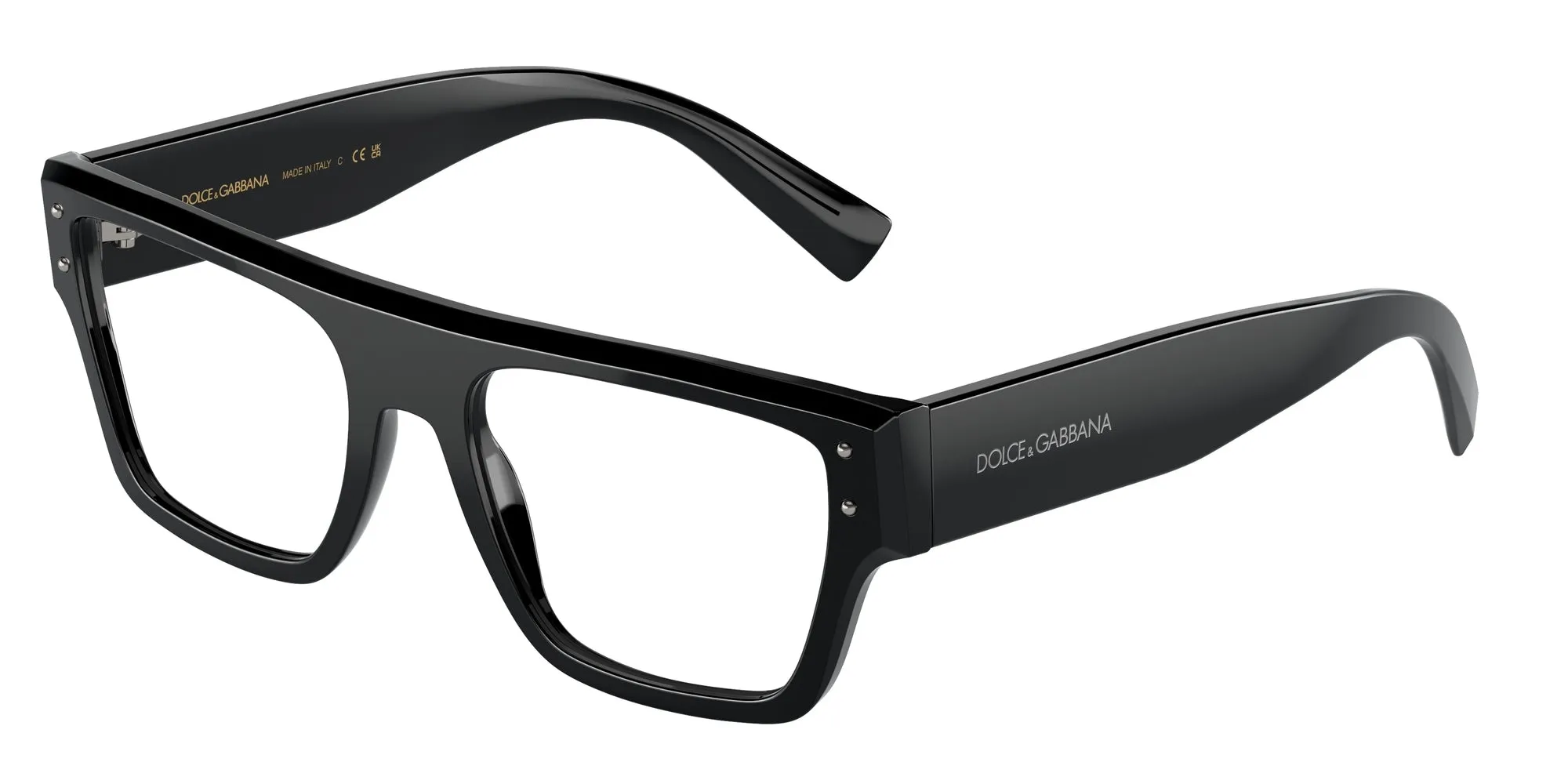 Dolce & Gabbana DG3384 501 Montature da vista Acetato Nero Trasparente Squadrata Normale - immagine 1