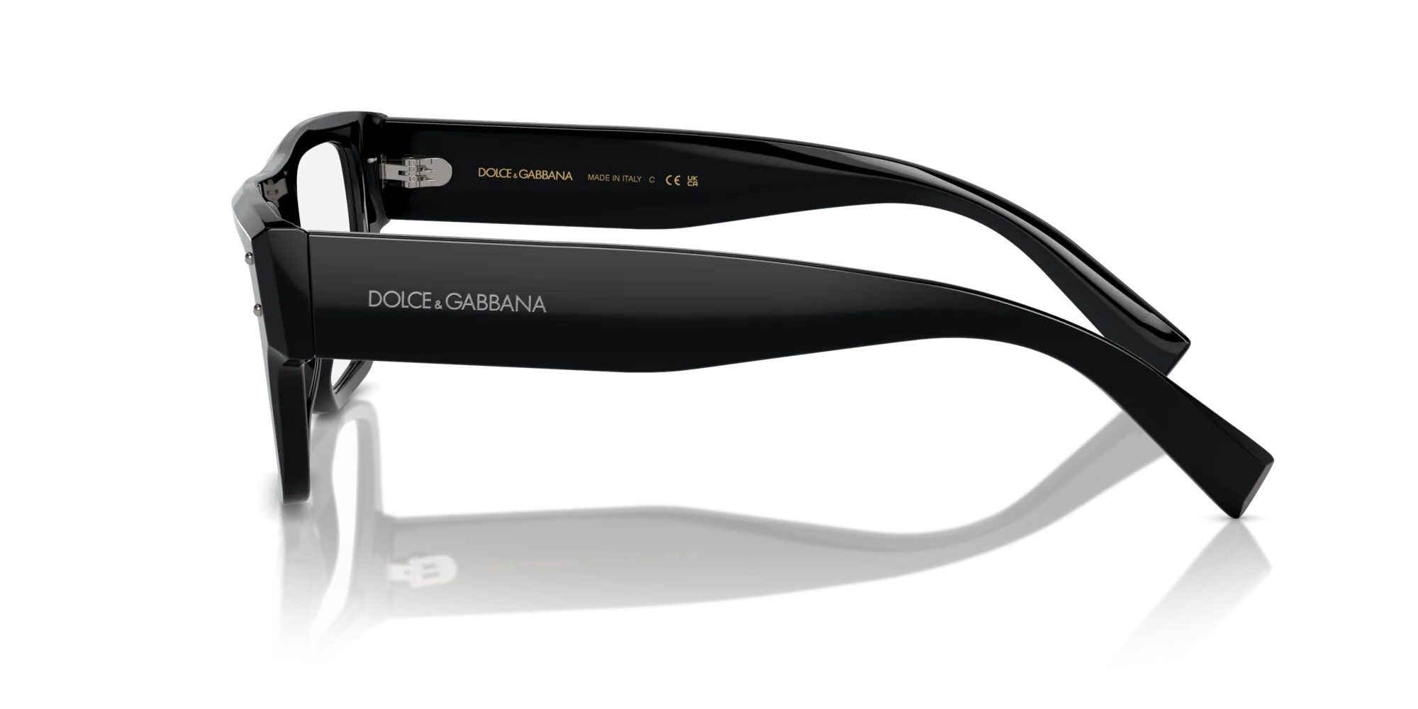 Dolce & Gabbana DG3384 501 Montature da vista Acetato Nero Trasparente Squadrata Normale - immagine 4