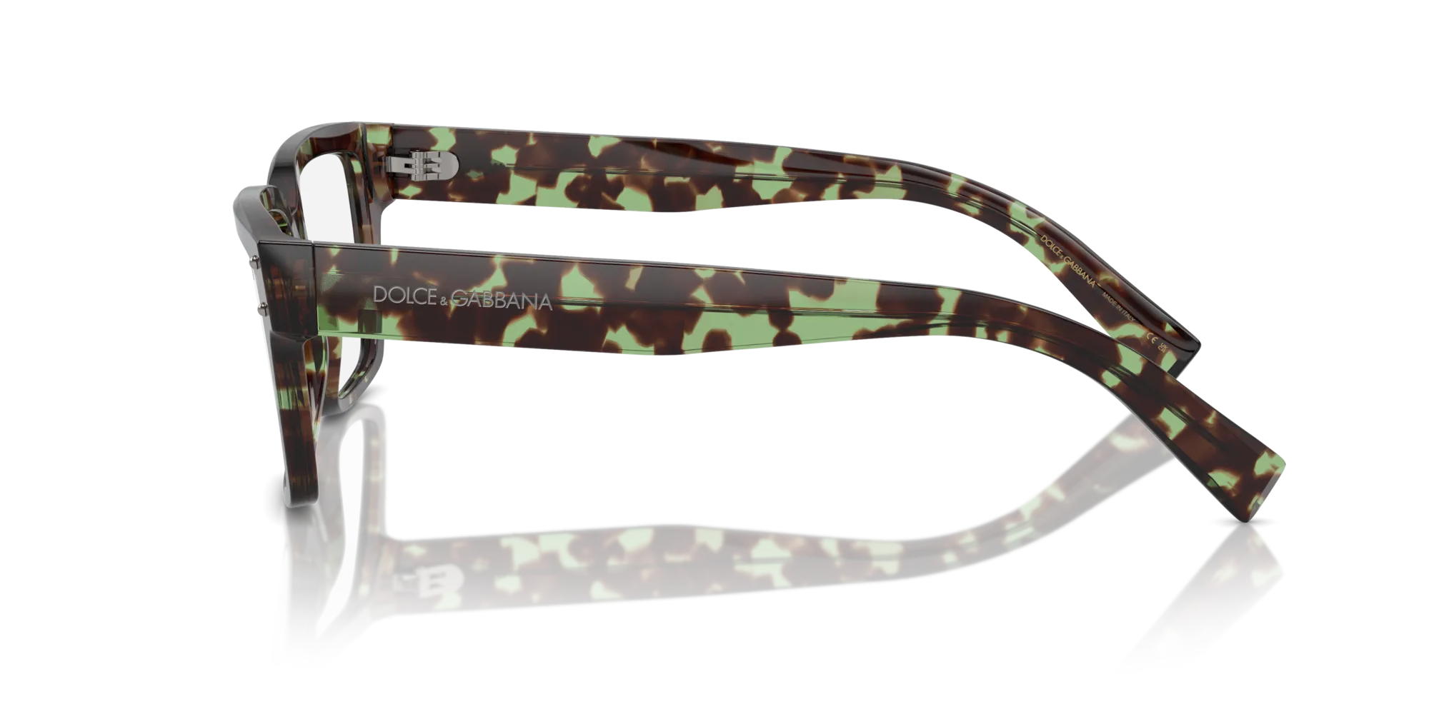 Dolce & Gabbana DG3383 3432 Montature da vista Acetato Marrone Trasparente Squadrata Normale - immagine 4