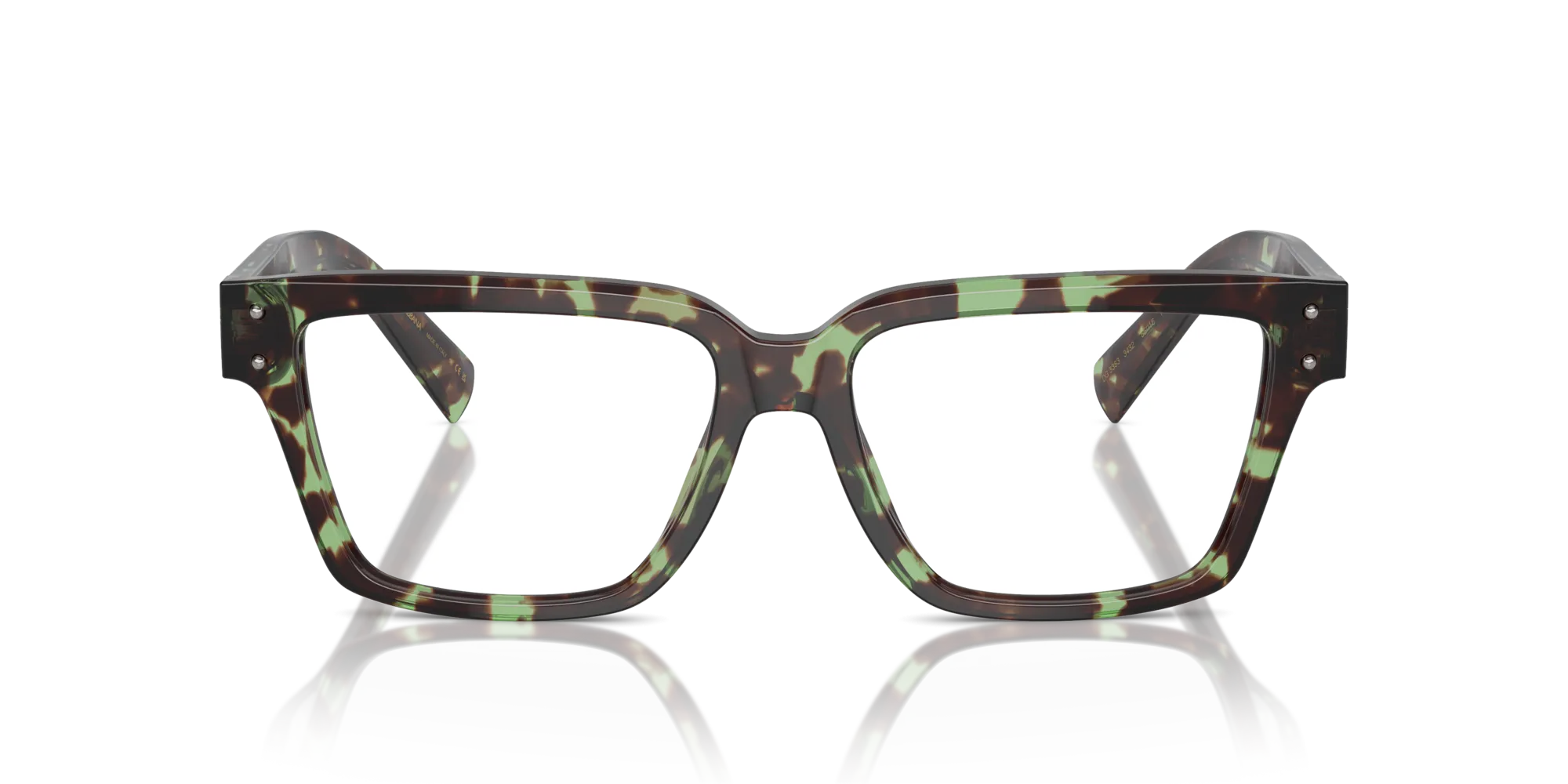 Dolce & Gabbana DG3383 3432 Montature da vista Acetato Marrone Trasparente Squadrata Normale - immagine 3