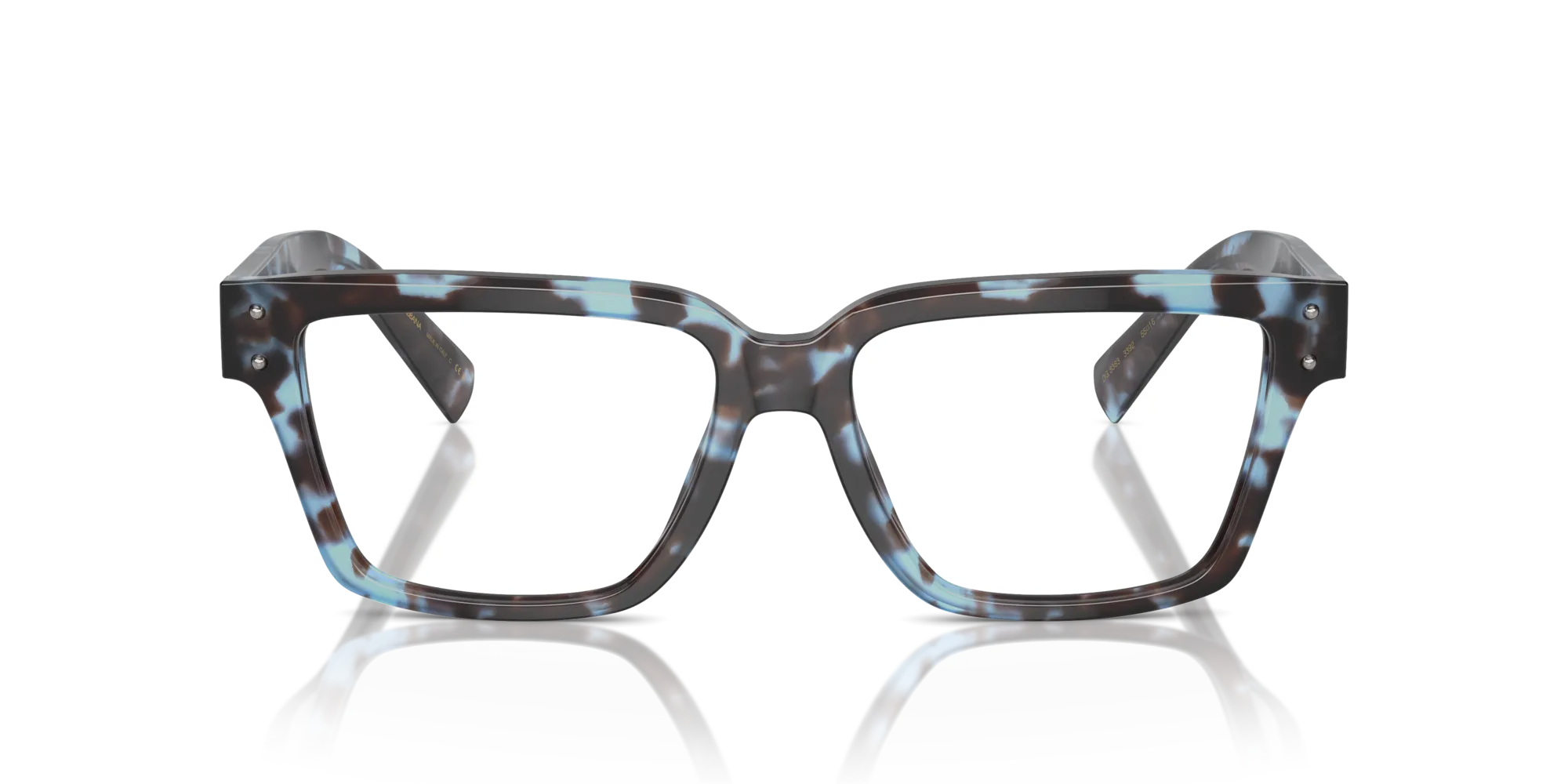 Dolce & Gabbana DG3383 3392 Montature da vista Acetato Blu Squadrata Normale - immagine 3