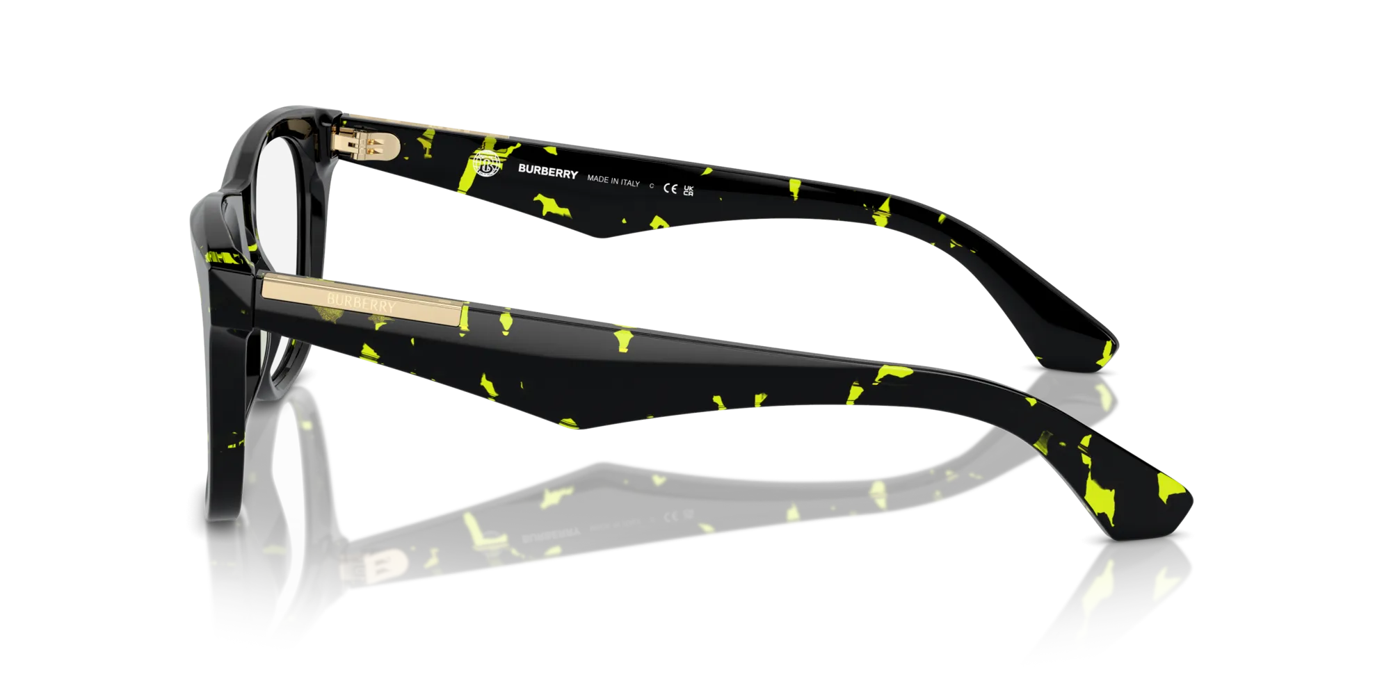 Burberry BE2409 4124 Montature da vista Acetato Verde Trasparente Squadrata Normale - immagine 4