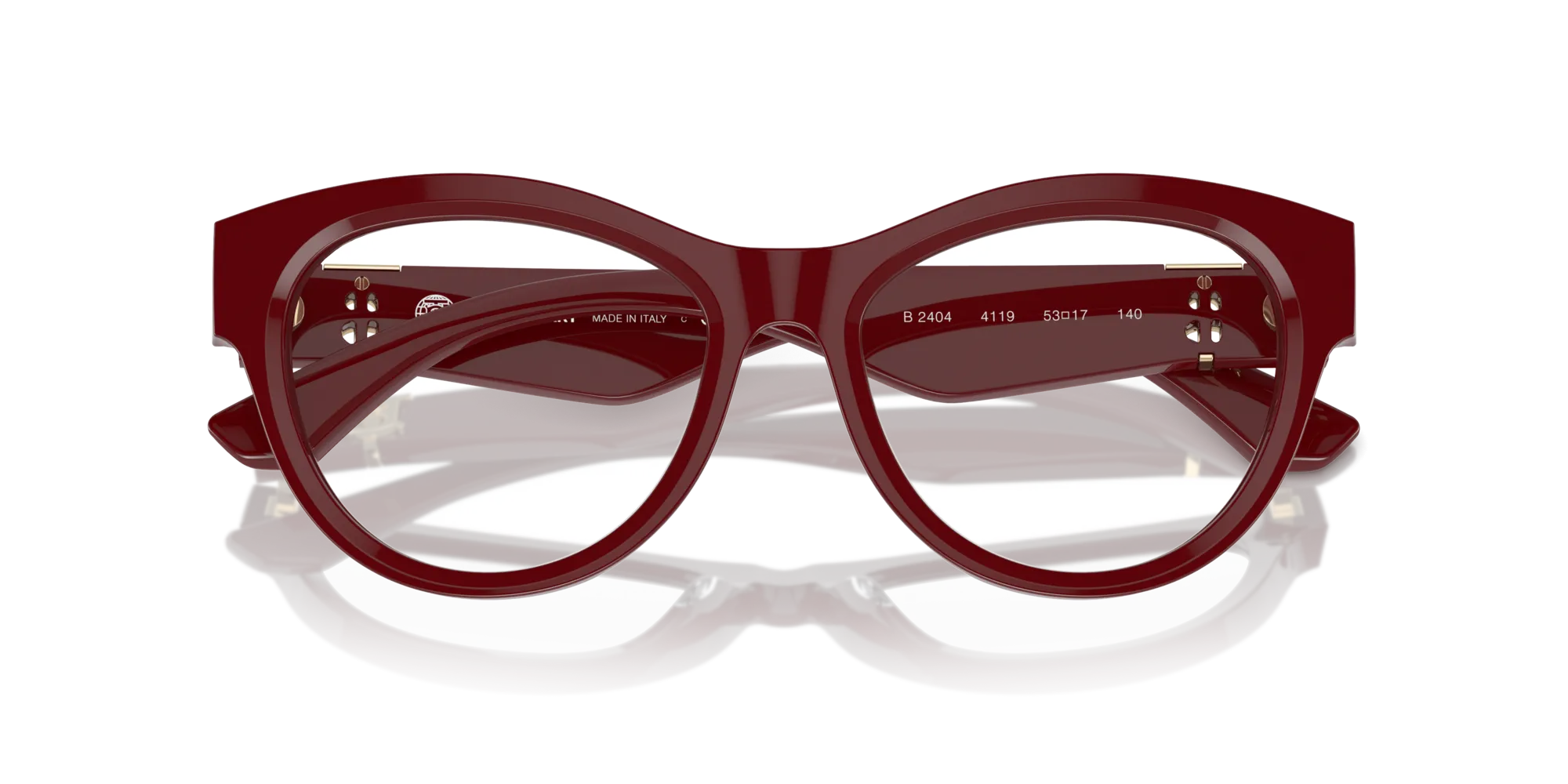 Burberry BE2404 4119 Montature da vista Acetato Rosso Trasparente Rotonda Normale - immagine 2