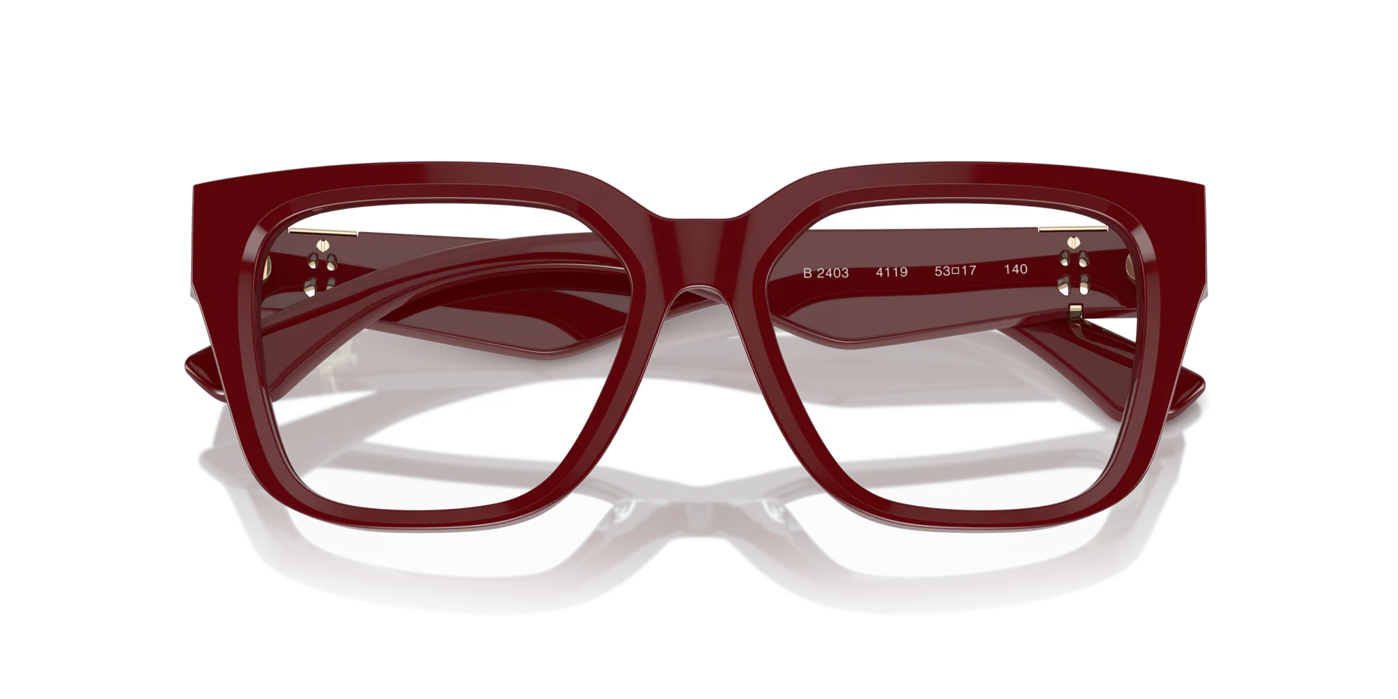 Burberry BE2403 4119 Montature da vista Acetato Rosso Trasparente Squadrata Normale - immagine 2