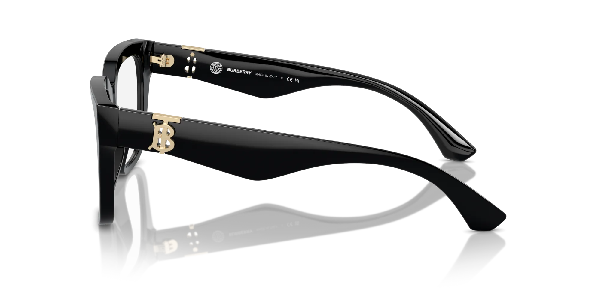 Burberry BE2403 3001 Montature da vista Acetato Nero Squadrata Normale - immagine 4