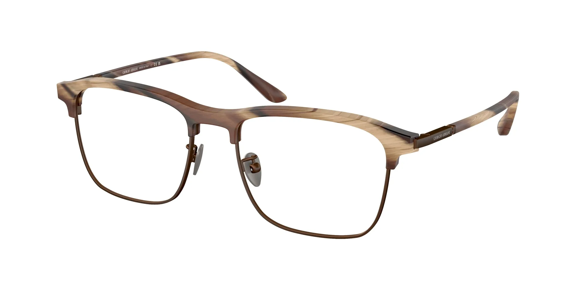 Giorgio Armani AR7262 6065 Montature da vista Acetato Marrone Squadrata Normale - immagine 1