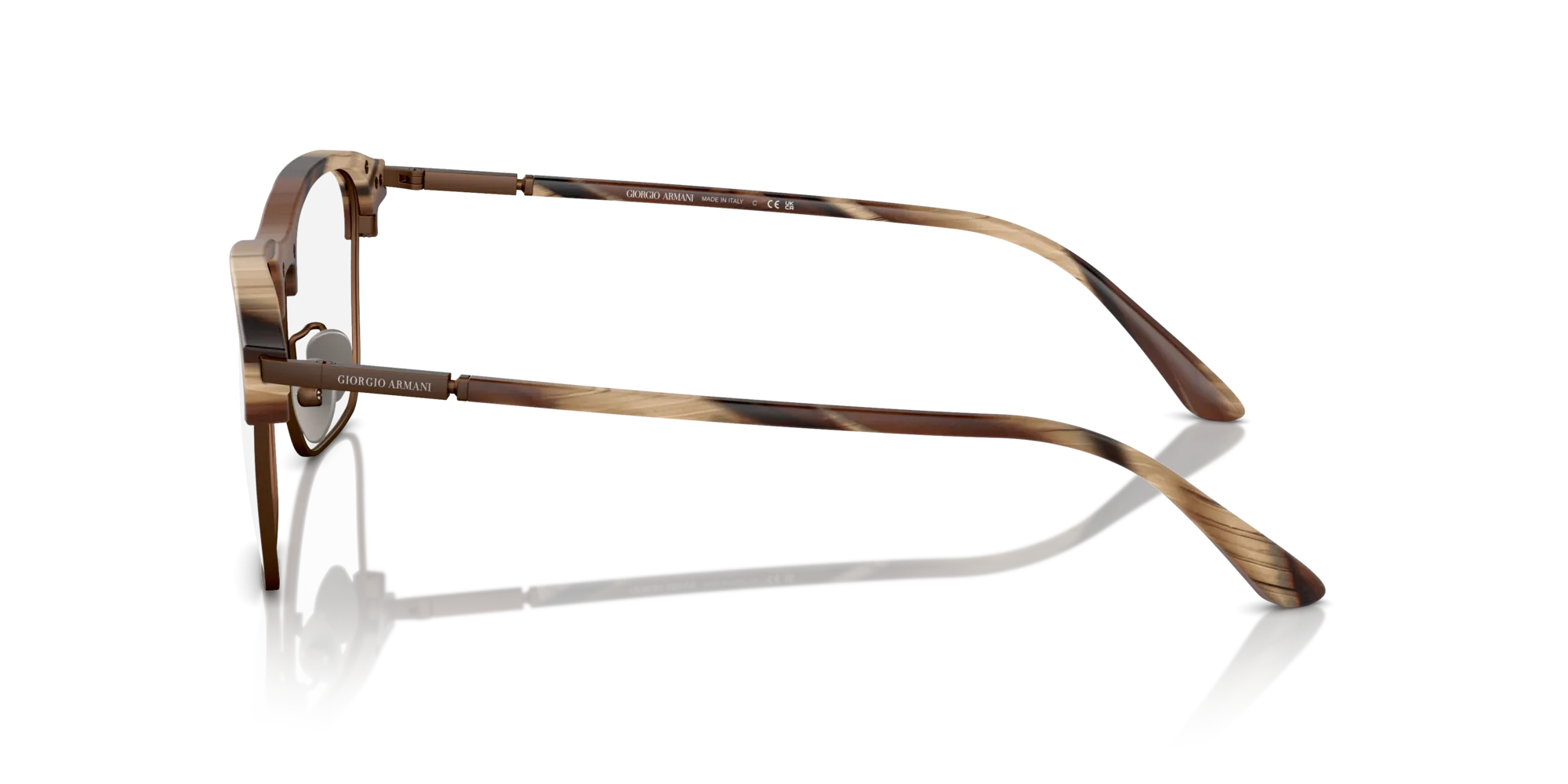 Giorgio Armani AR7262 6065 Montature da vista Acetato Marrone Squadrata Normale - immagine 4