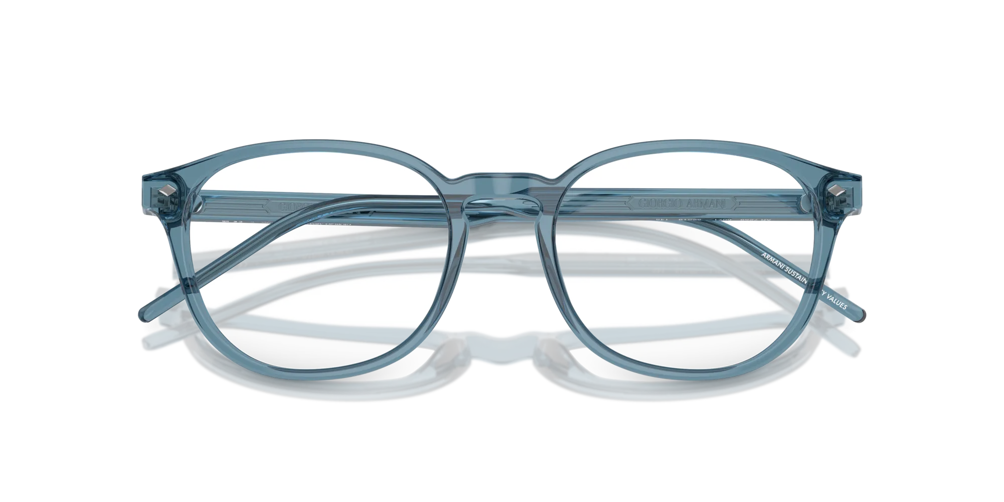 Giorgio Armani AR7259 6071 Montature da vista Acetato Blu Pantos Normale - immagine 2