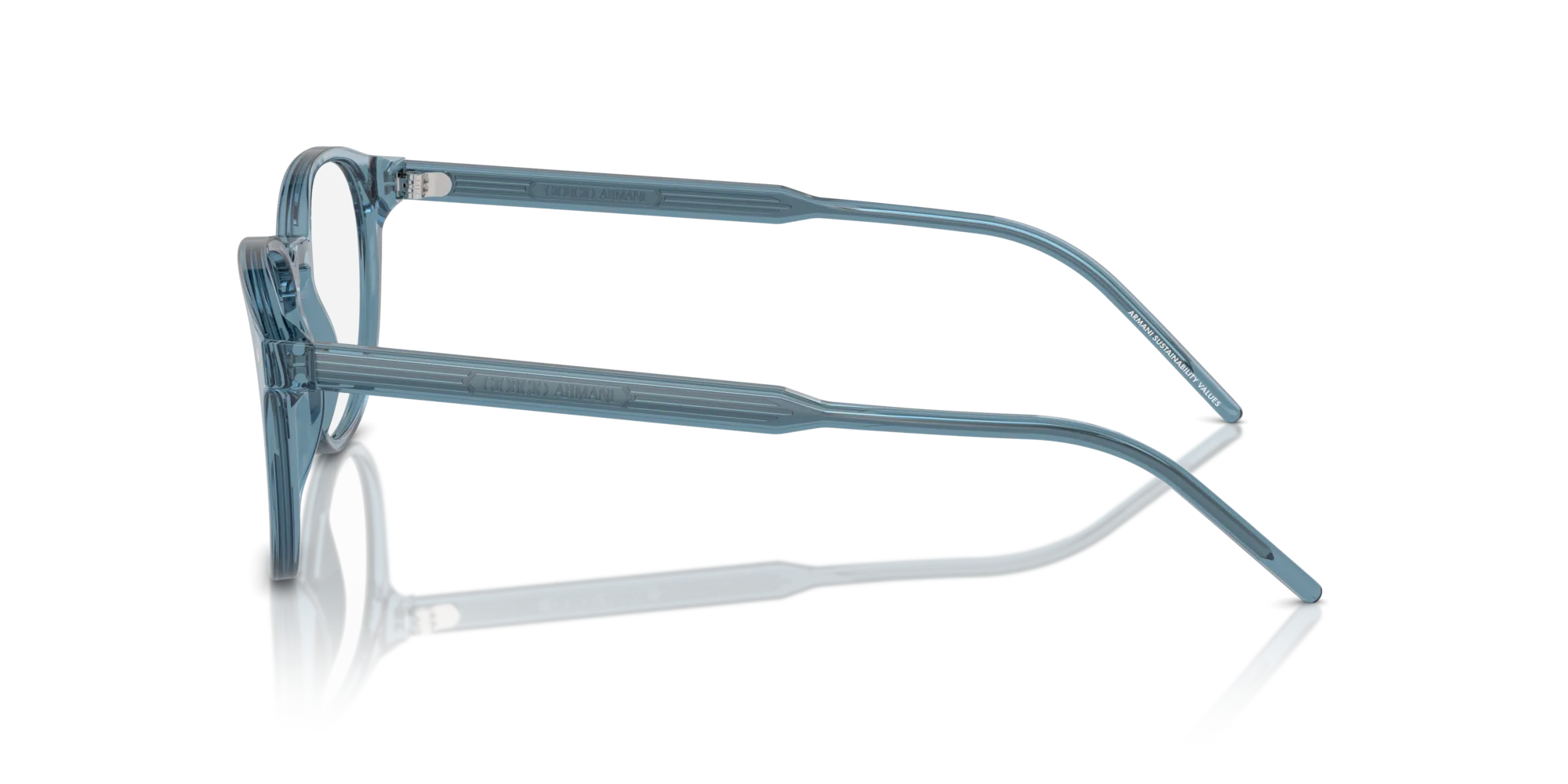 Giorgio Armani AR7259 6071 Montature da vista Acetato Blu Trasparente Pantos Normale - immagine 4