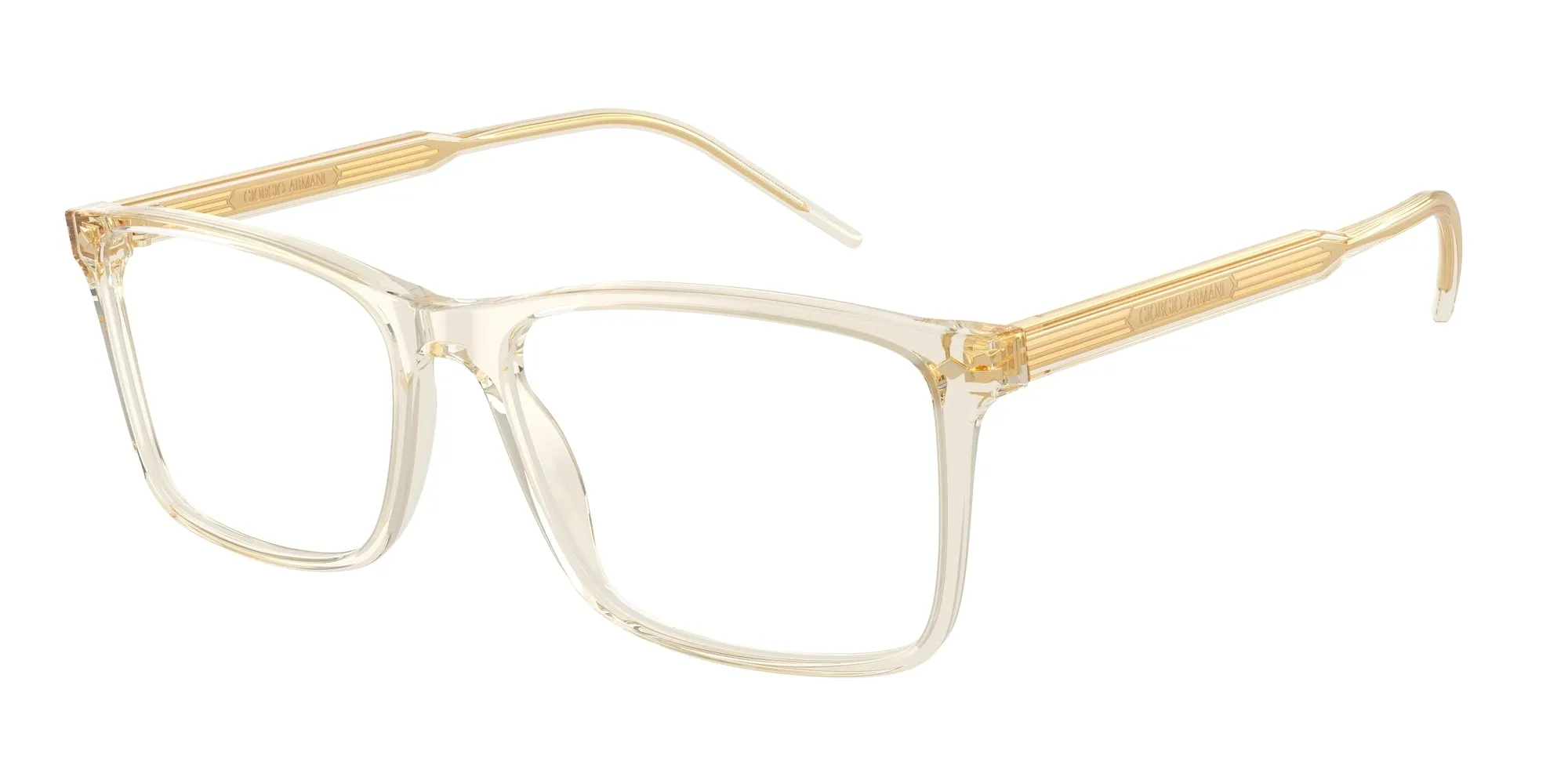 Giorgio Armani AR7258 6077 Montature da vista Acetato Giallo Trasparente Squadrata Normale - immagine 1