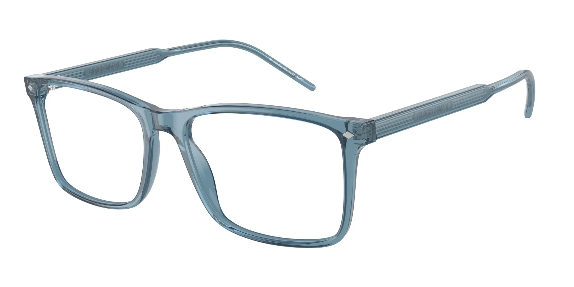 Giorgio Armani AR7258 6071 Montature da vista Acetato Blu Squadrata Normale - immagine 1