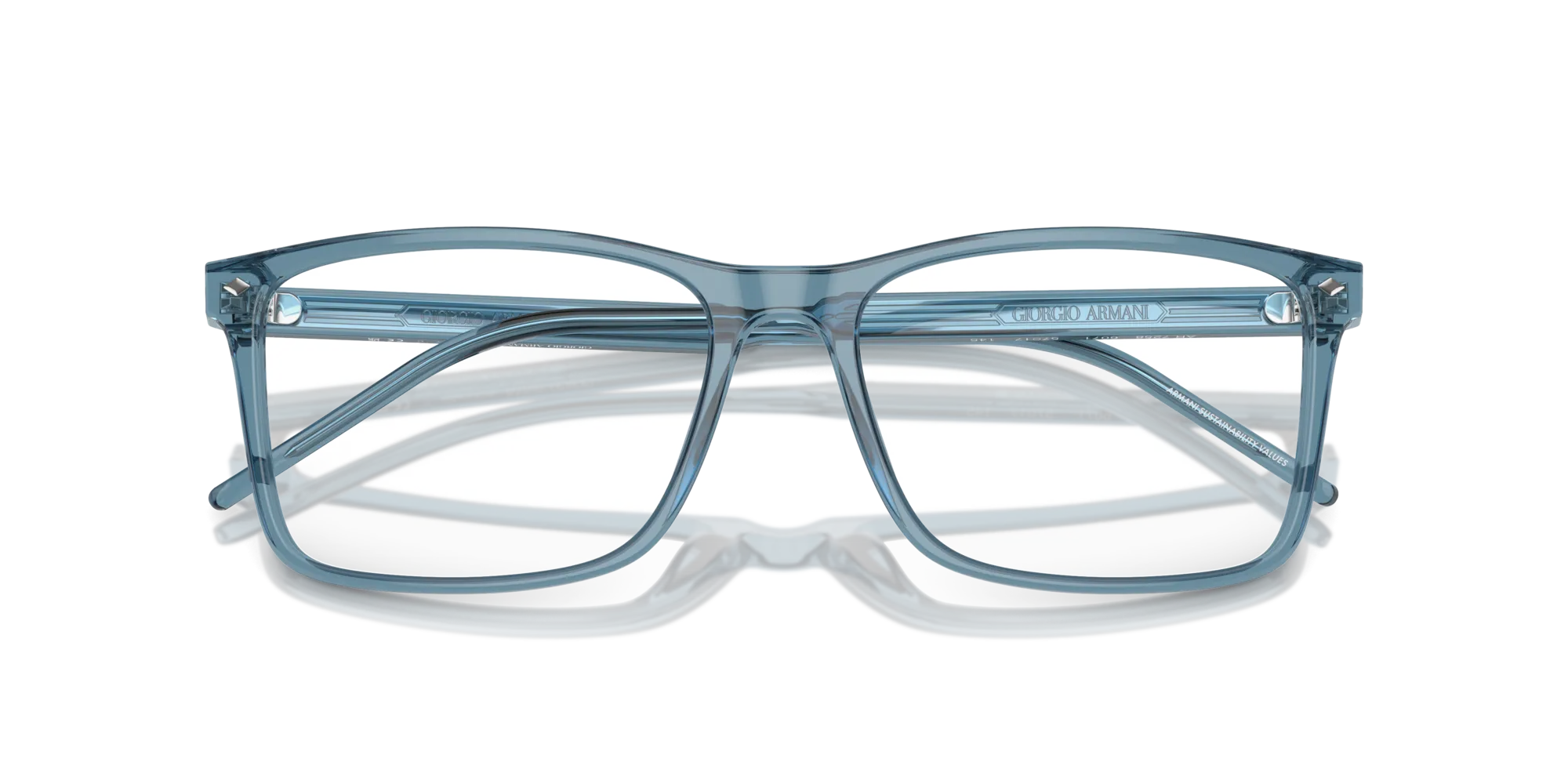 Giorgio Armani AR7258 6071 Montature da vista Acetato Blu Squadrata Normale - immagine 2