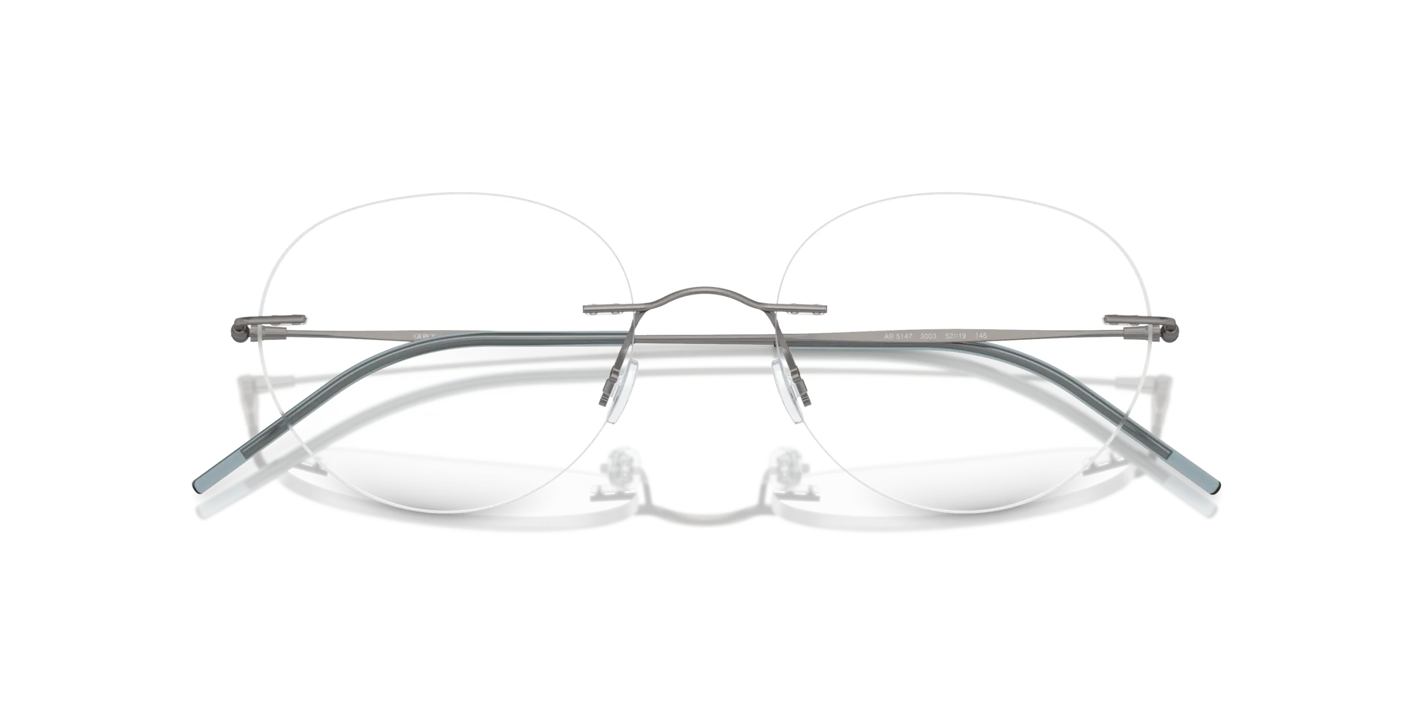 Giorgio Armani AR5147 3003 Montature da vista Metallo Grigio Trasparente Pantos Normale - immagine 2