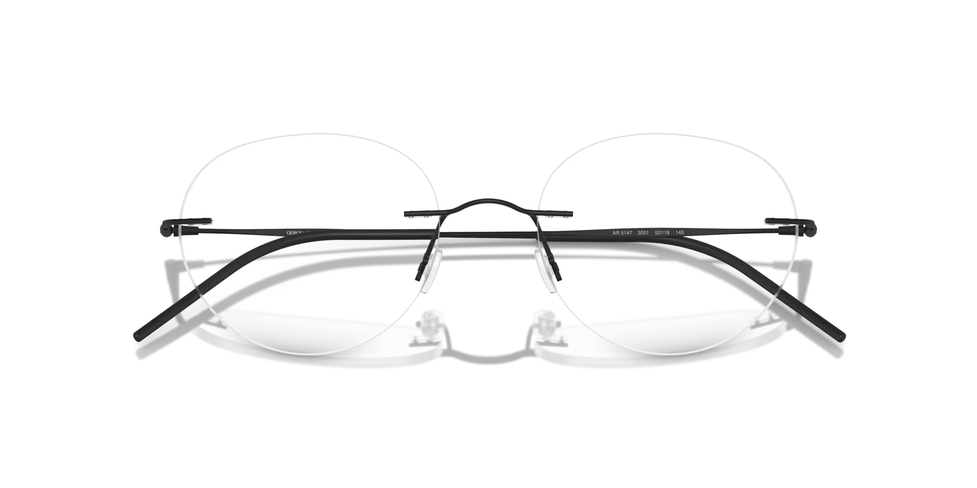 Giorgio Armani AR5147 3001 Montature da vista Metallo Nero Trasparente Pantos Normale - immagine 2