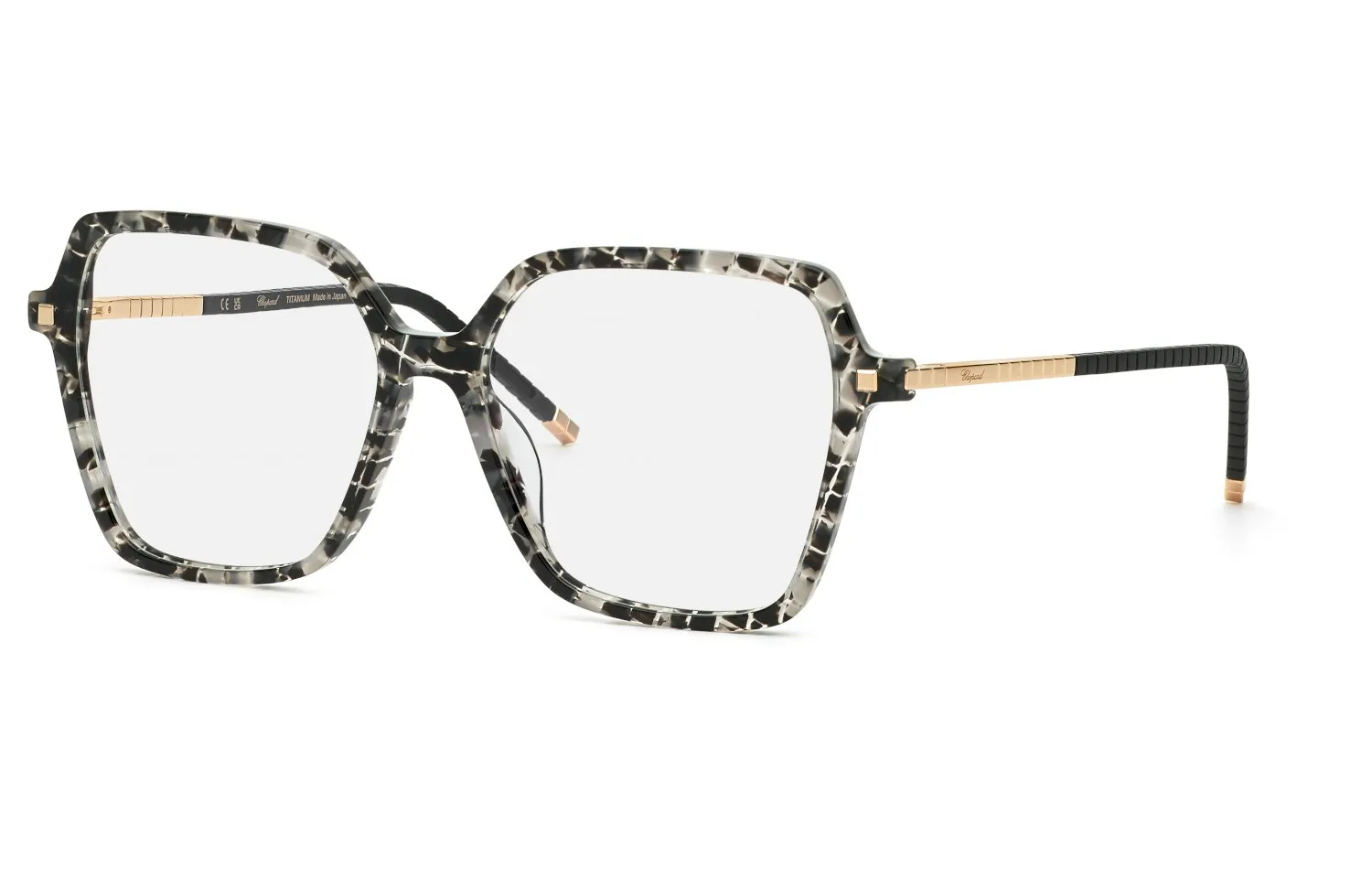 Chopard VCH348M 03KU Montature da vista Acetato Havana Geometrica - immagine 1