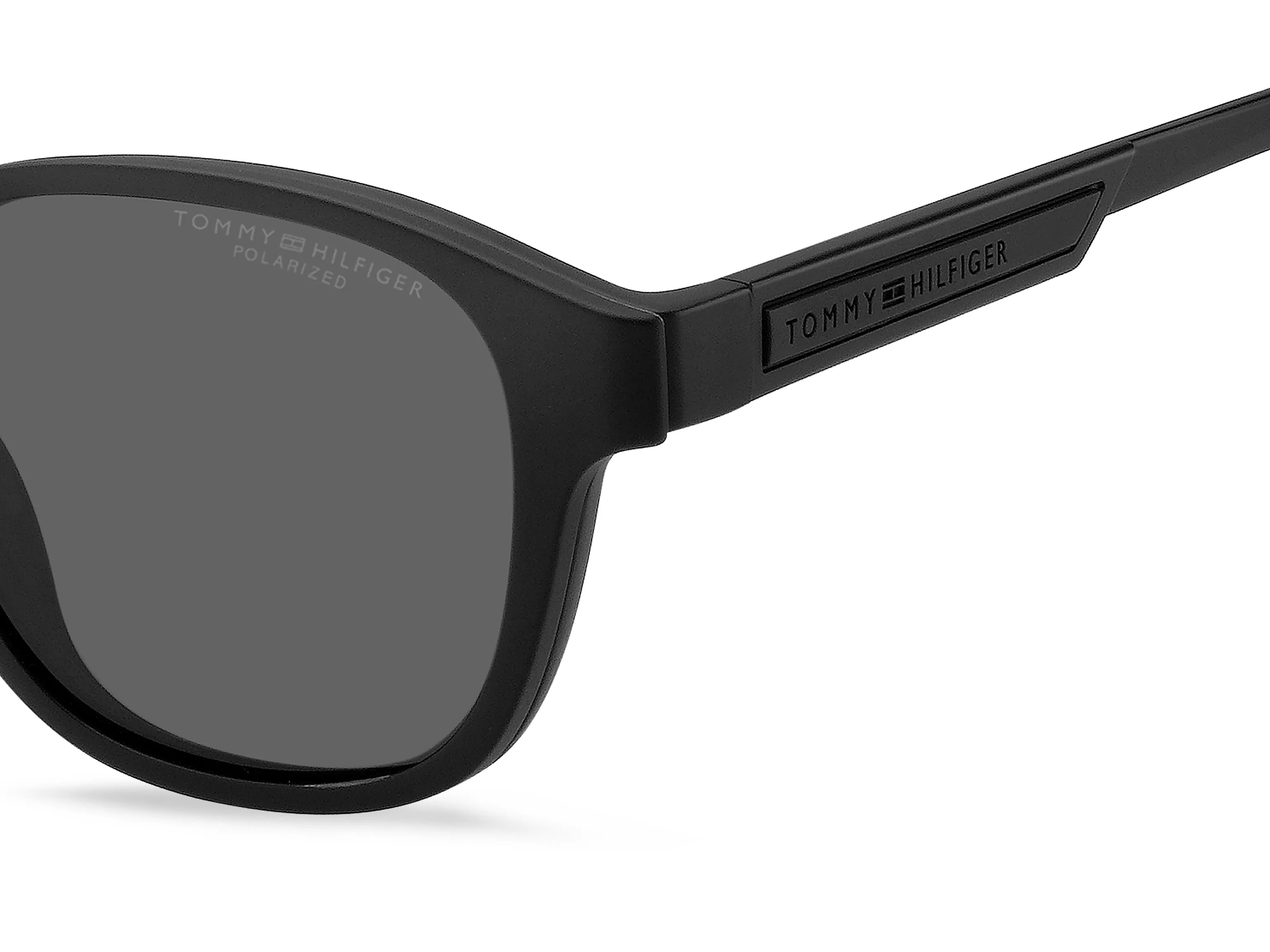 Tommy Hilfiger TH 2085/CS 003/M9 Occhiali da sole Bio Poliammide Nero-opaco Grigio Squadrata Polarizzata Clip-on - immagine 3