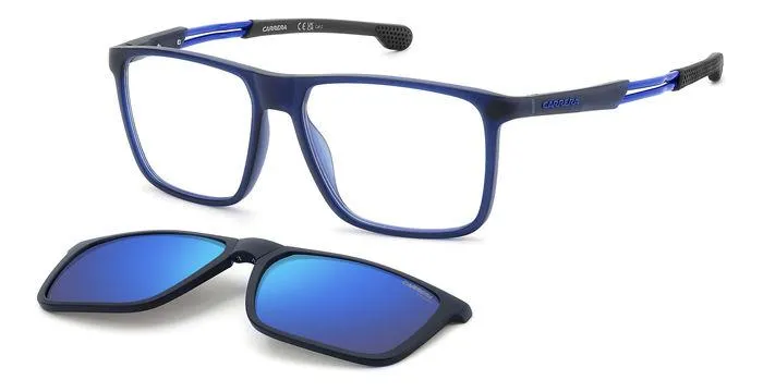 Carrera CA 4020/CS FLL/5X Occhiali da sole Polyamide Blu opaco Azzurro Squadrata Polarizzata Clip-on - immagine 1