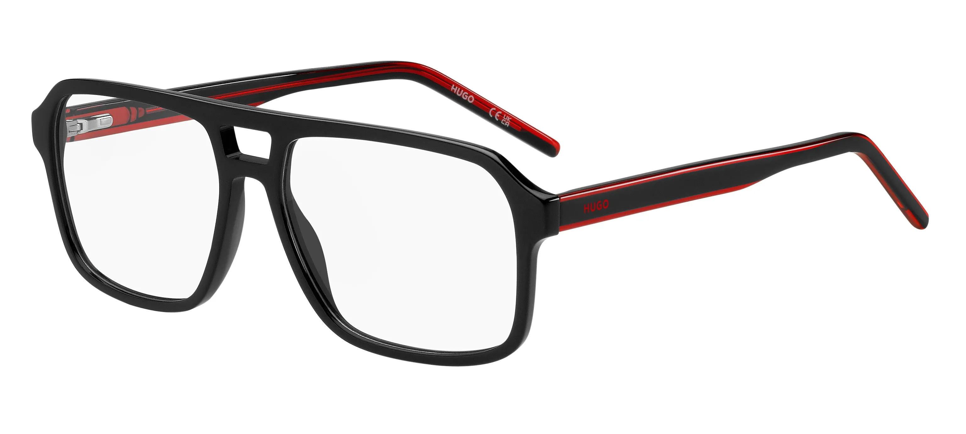 Hugo Boss HG 1299 OIT Montature da vista Acetato Nero/Rosso Pilot - immagine 1