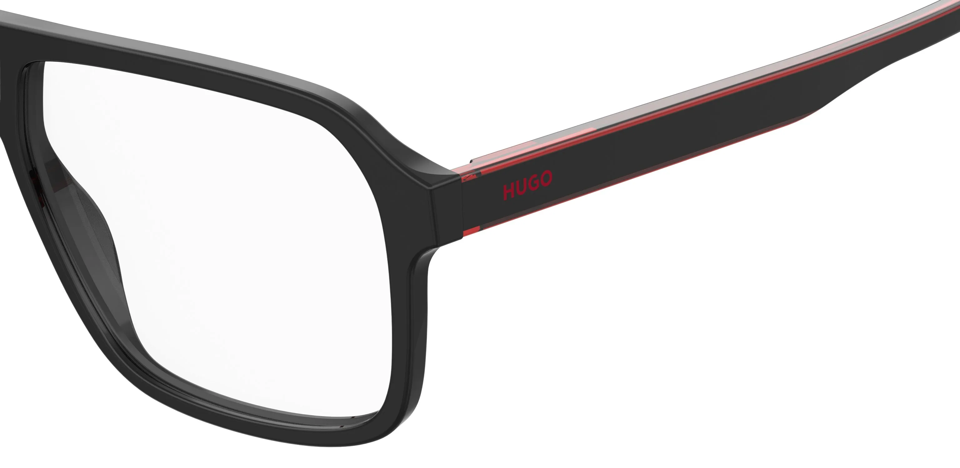 Hugo Boss HG 1299 OIT Montature da vista Acetato Nero/Rosso Pilot - immagine 3