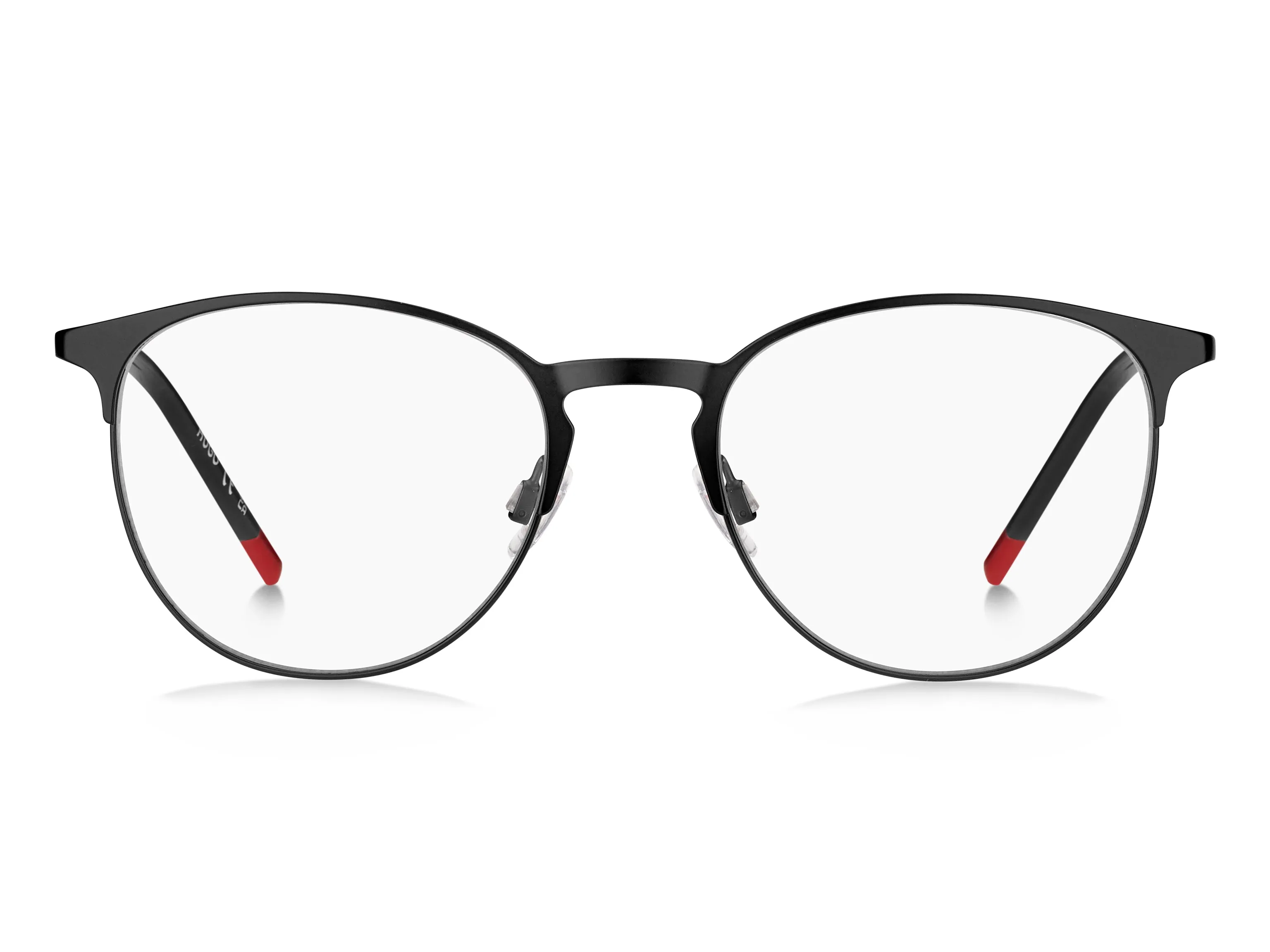 Hugo Boss HG 1290 OIT Montature da vista Acciaio Nero/Rosso Rotonda - immagine 2