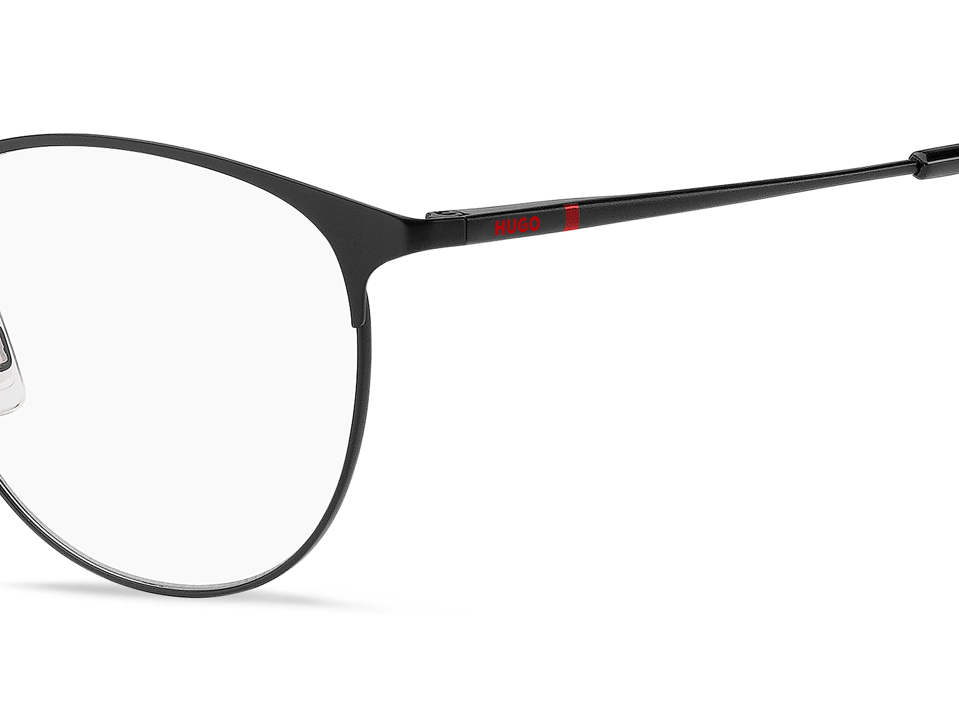 Hugo Boss HG 1290 OIT Montature da vista Acciaio Nero/Rosso Rotonda - immagine 3