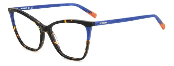 Missoni MIS 0177 1BJ Montature da vista Acetato Havana/Blu Squadrata - immagine 1