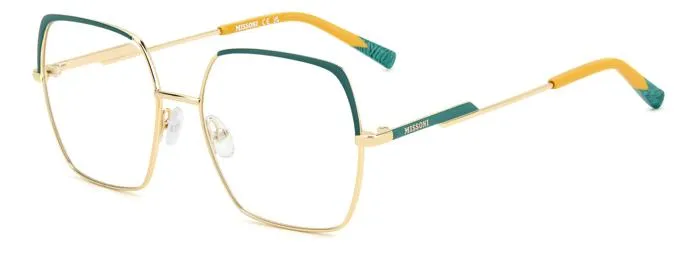 Missoni MIS 0180 PEF Montature da vista Acciaio Oro verde Squadrata - immagine 1
