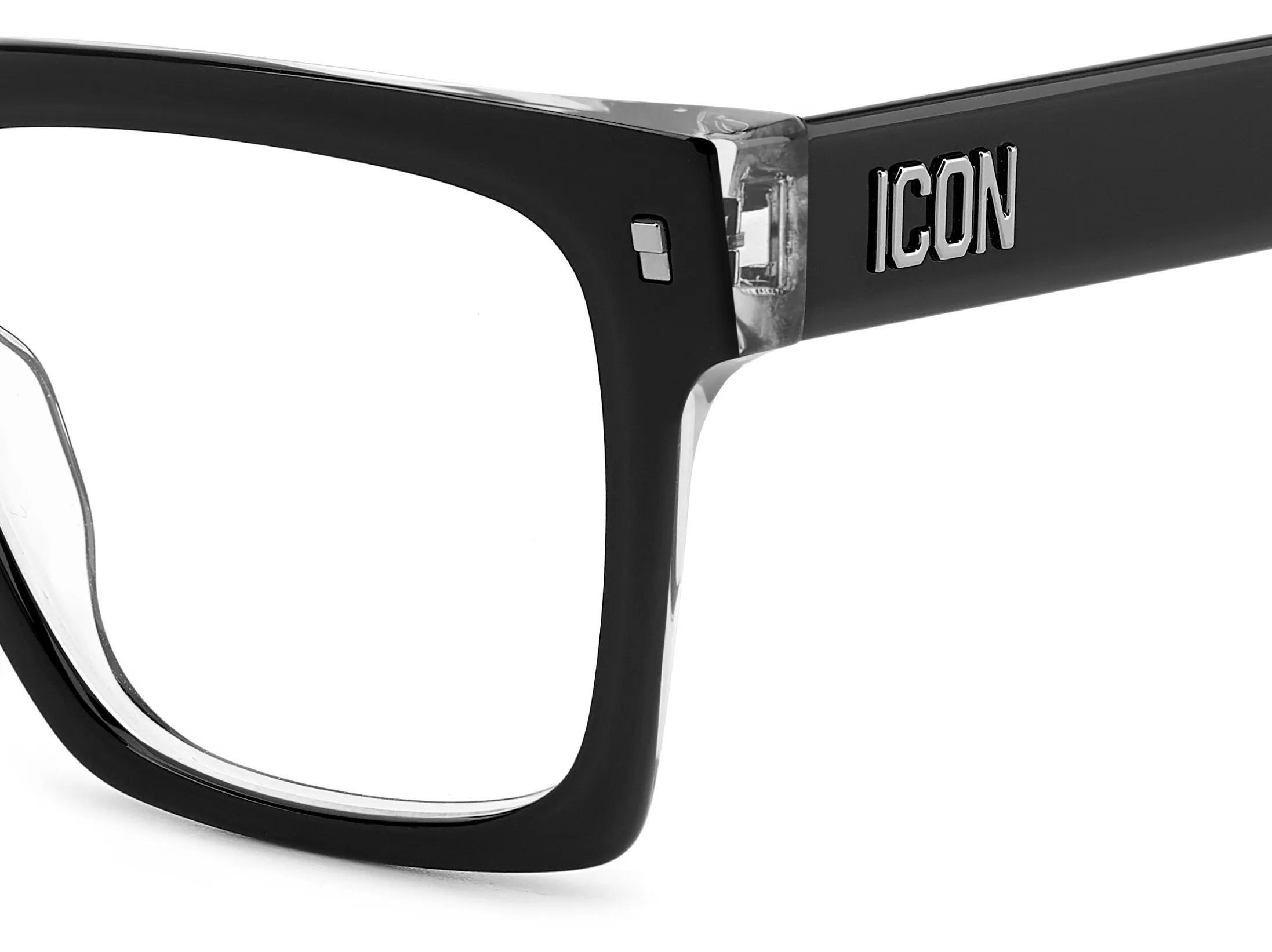 Dsquared2 ICON 0019 7C5 Montature da vista Acetato Nero Squadrata - immagine 3