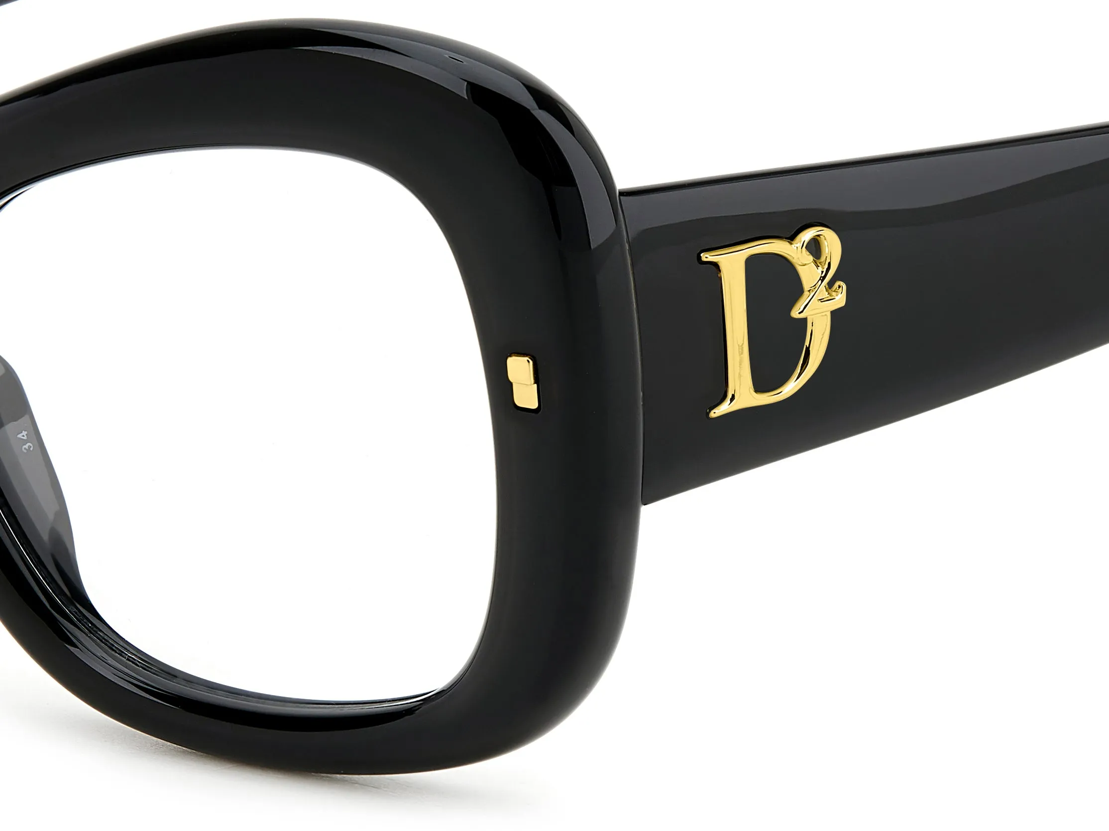 Dsquared2 D2 0138 807 Montature da vista Acetato Nero Farfalla - immagine 3