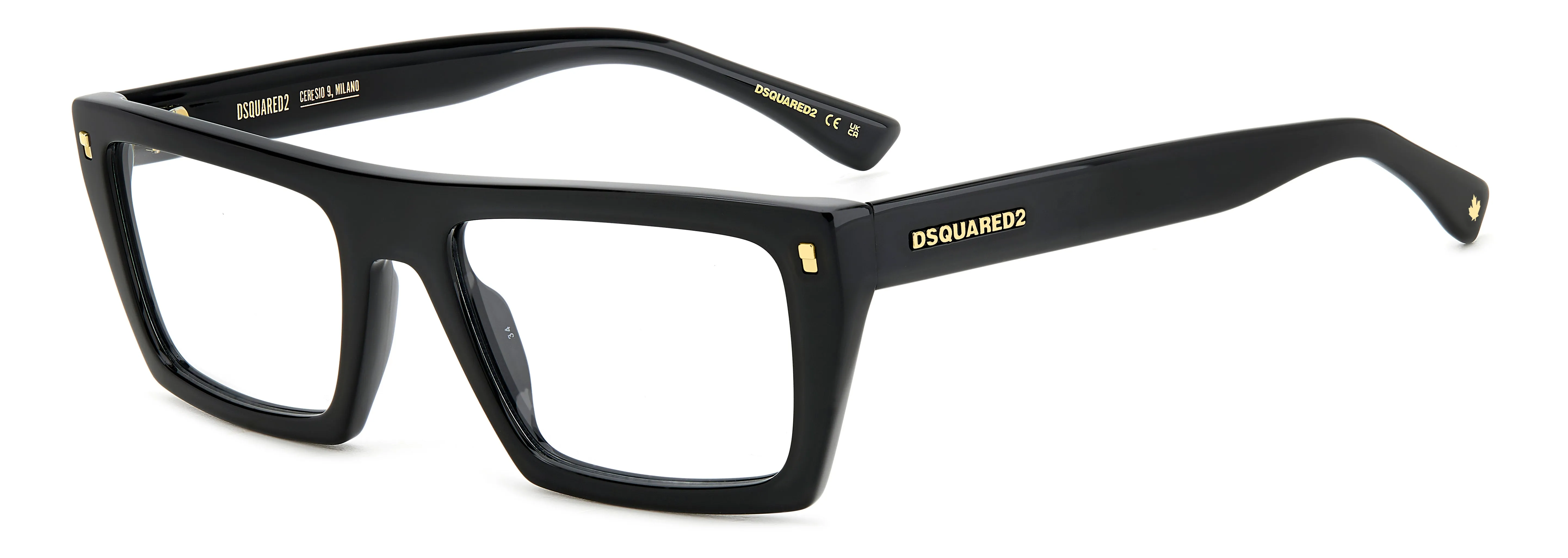 Dsquared2 D2 0130 807 Montature da vista Acetato Nero Squadrata - immagine 1