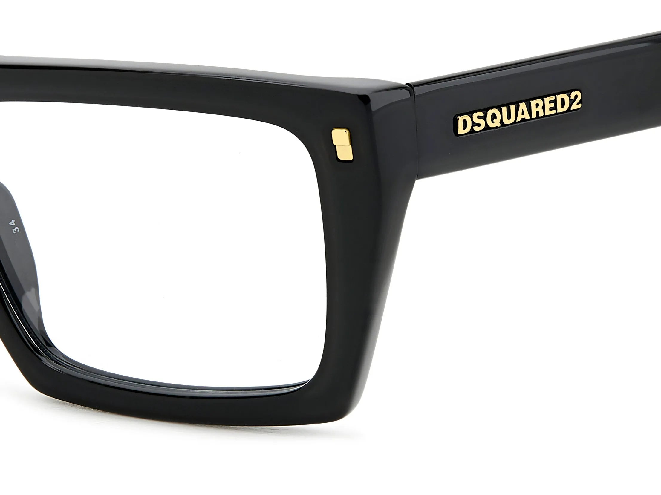 Dsquared2 D2 0130 807 Montature da vista Acetato Nero Squadrata - immagine 3