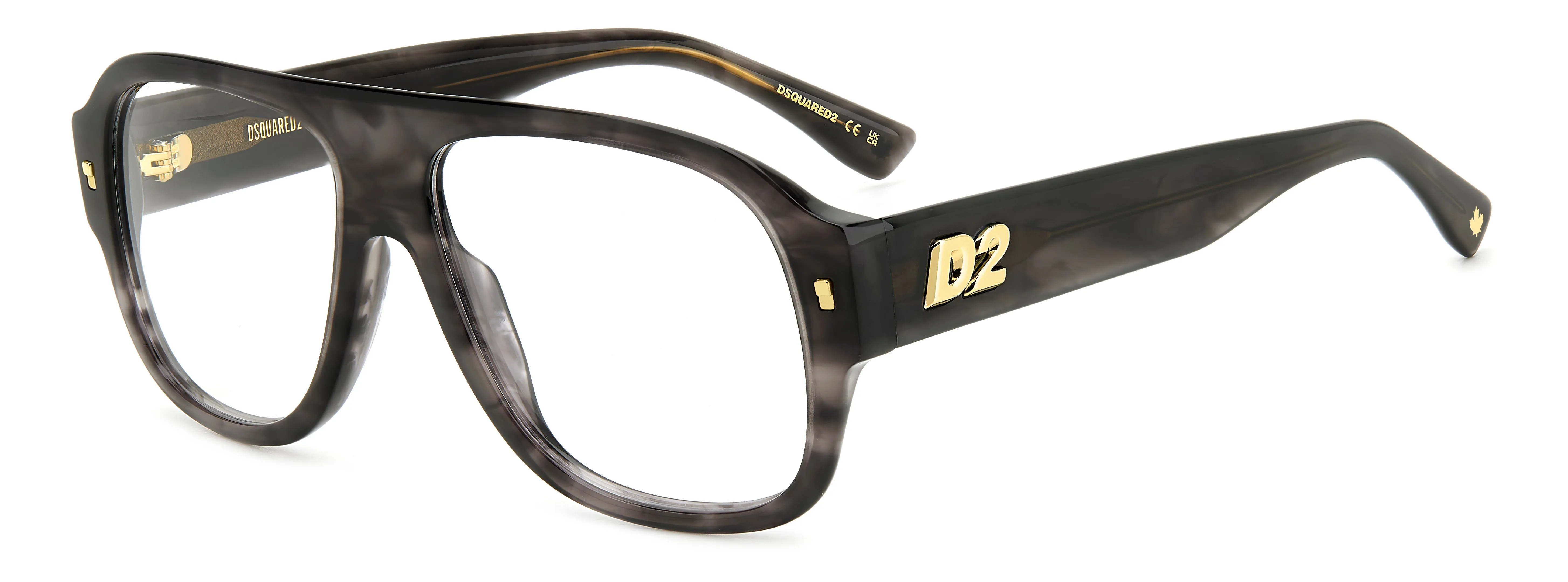 Dsquared2 D2 0125 2W8 Montature da vista Acetato Corno grigio Squadrata - immagine 1