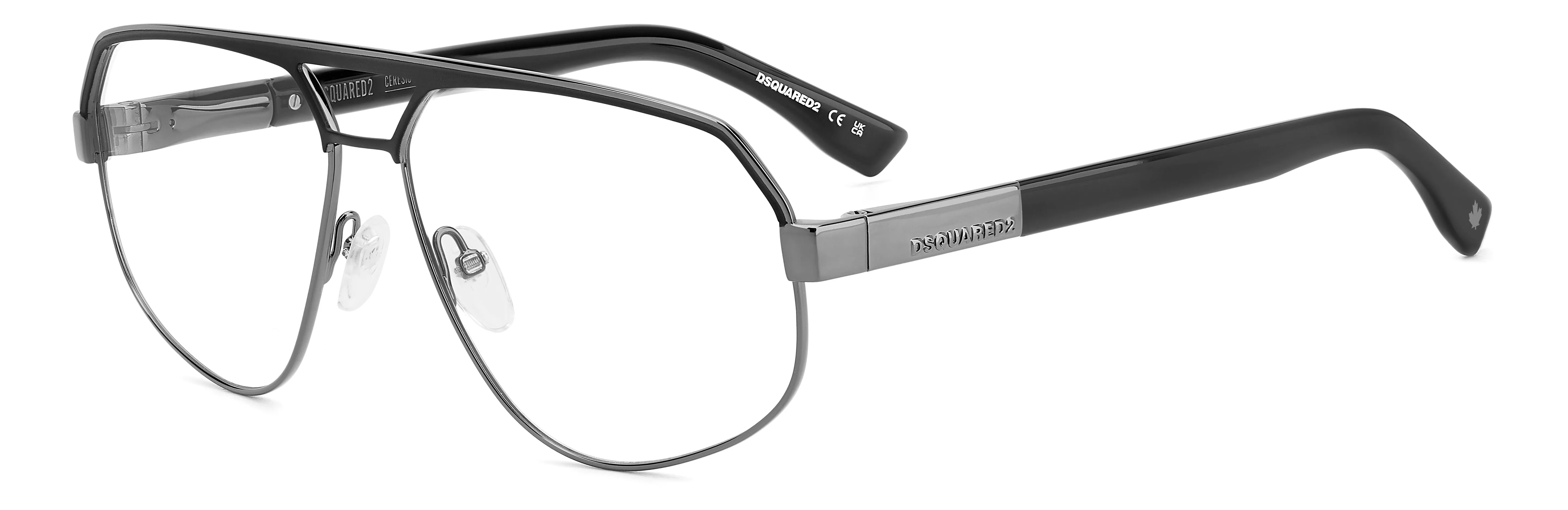 Dsquared2 D2 0121 V81 Montature da vista Metallo Rutenio scuro Squadrata - immagine 1