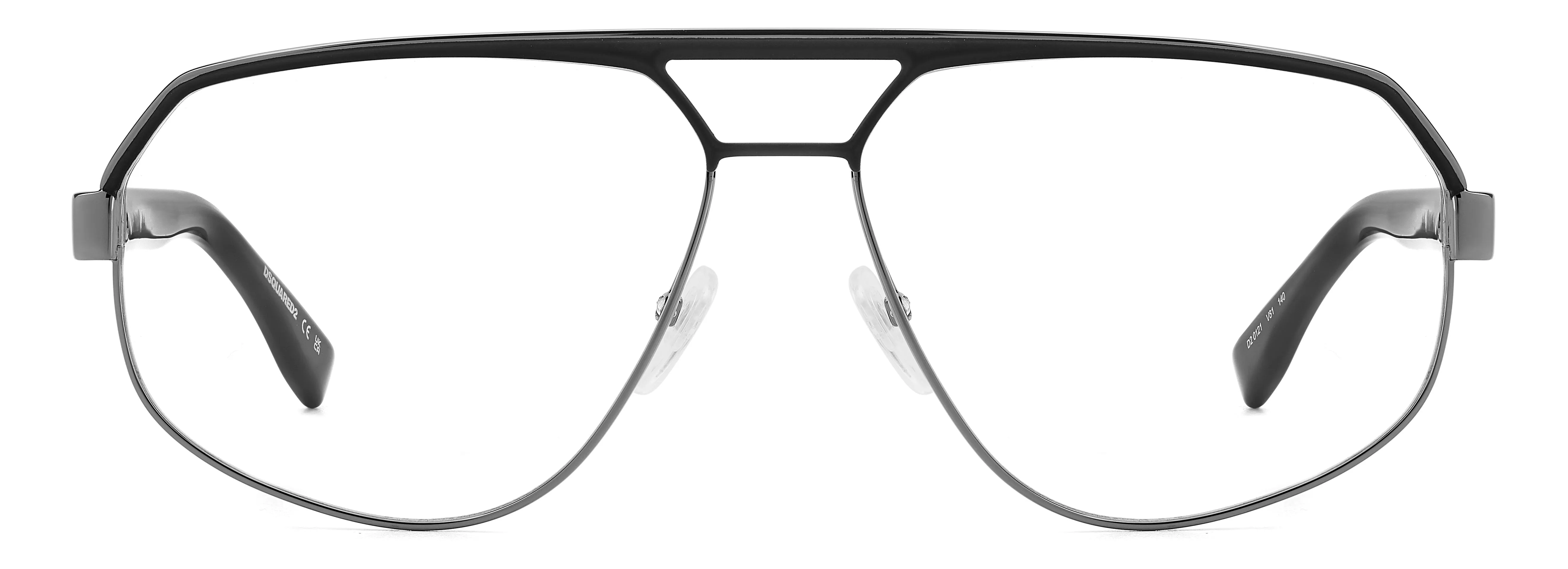 Dsquared2 D2 0121 V81 Montature da vista Metallo Rutenio scuro Squadrata - immagine 2