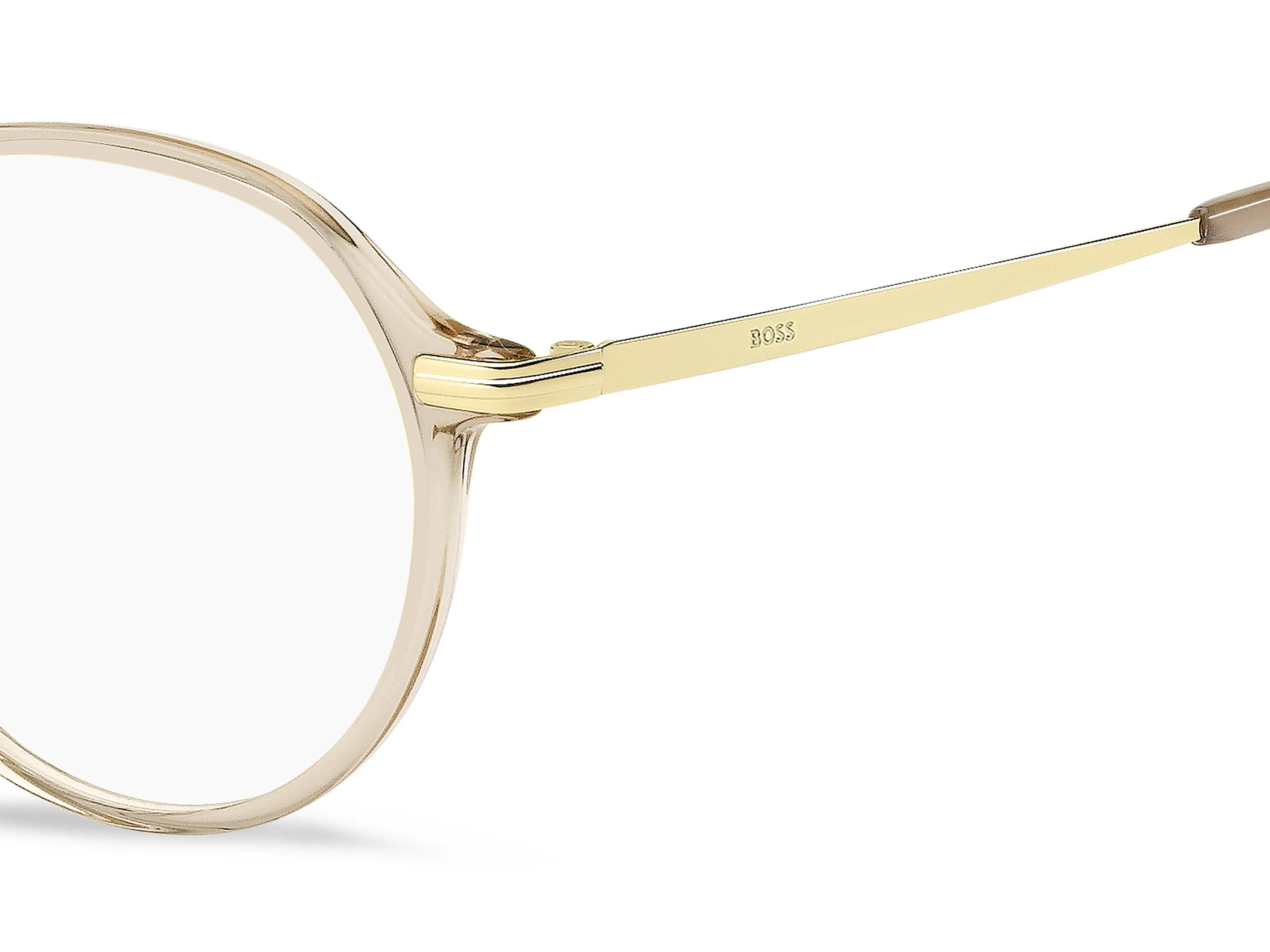 Hugo Boss BOSS 1664 84A Montature da vista Acetato Beige Rotonda - immagine 3
