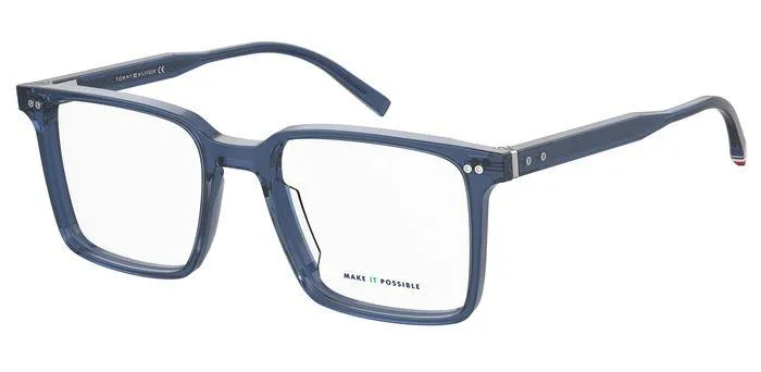 Tommy Hilfiger TH 2072 PJP Montature da vista Bio-acetato Blu Squadrata - immagine 1
