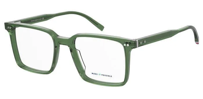 Tommy Hilfiger TH 2072 1ED Montature da vista Bio-acetato Verde Squadrata - immagine 1